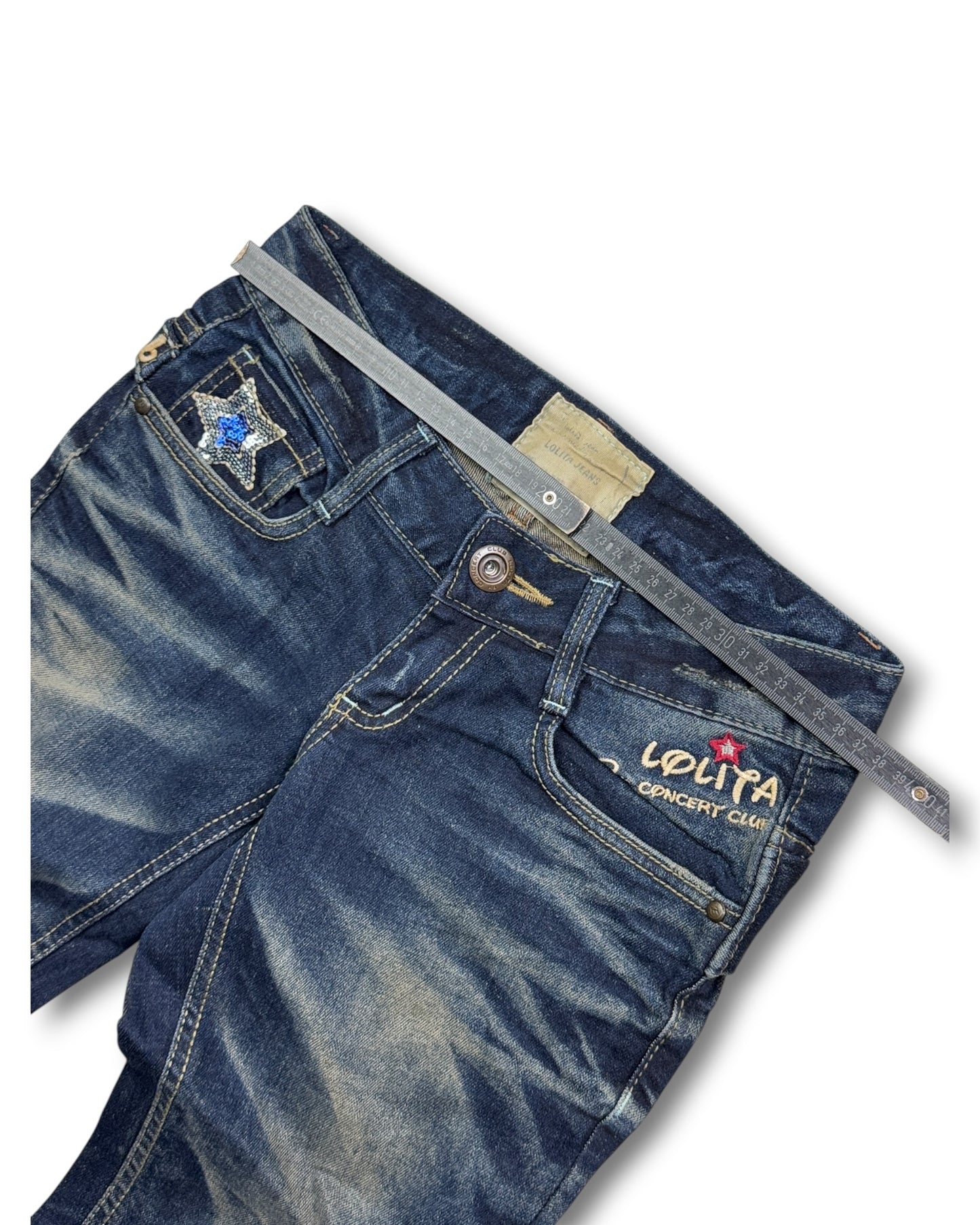 2000's Lolita Low Waist/Bootcut Japanese Archive Jeans Women's *very rare W27 (S)