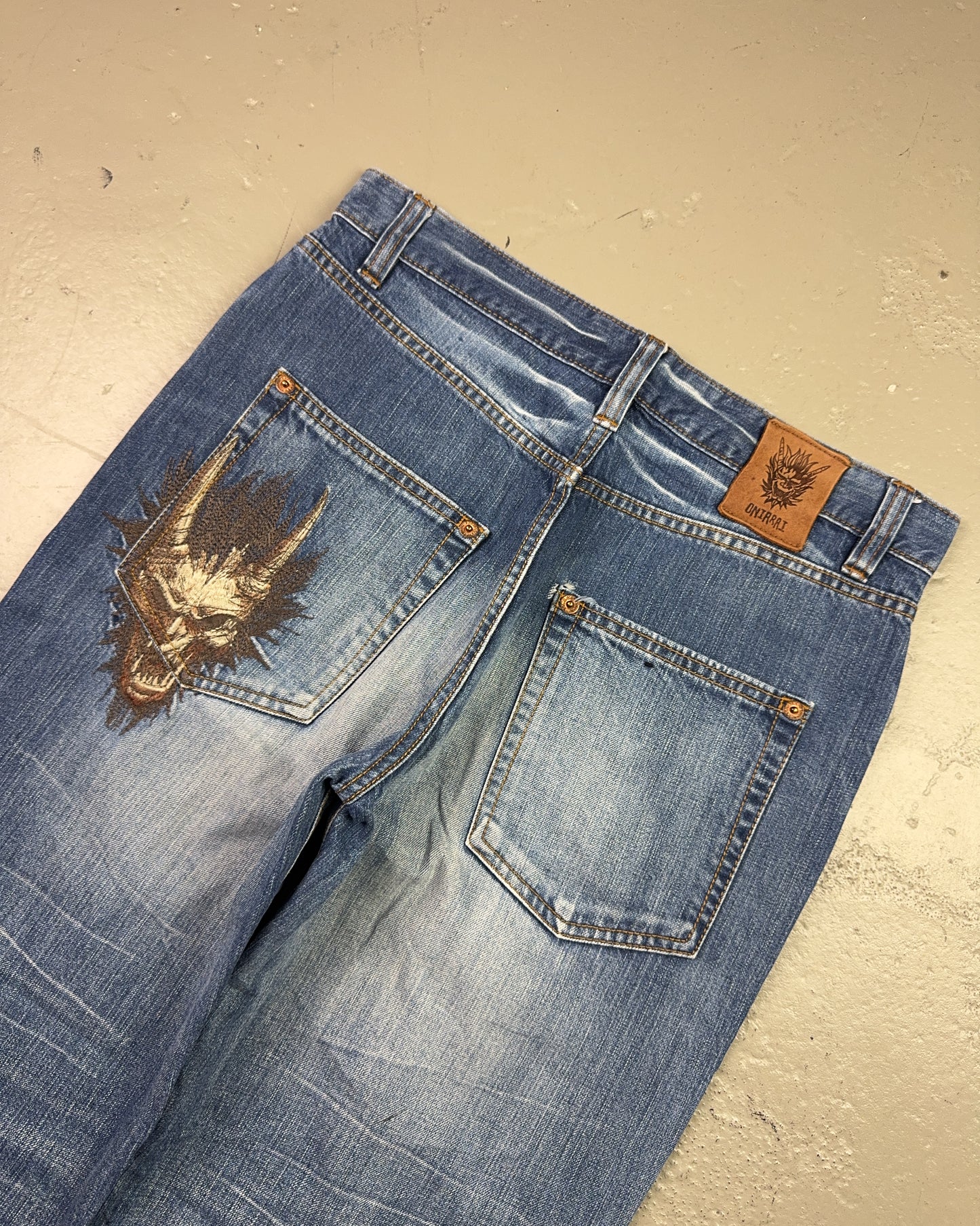 2000's Oniarai Japanese Baggy Jeans *rare 32x32 (M)