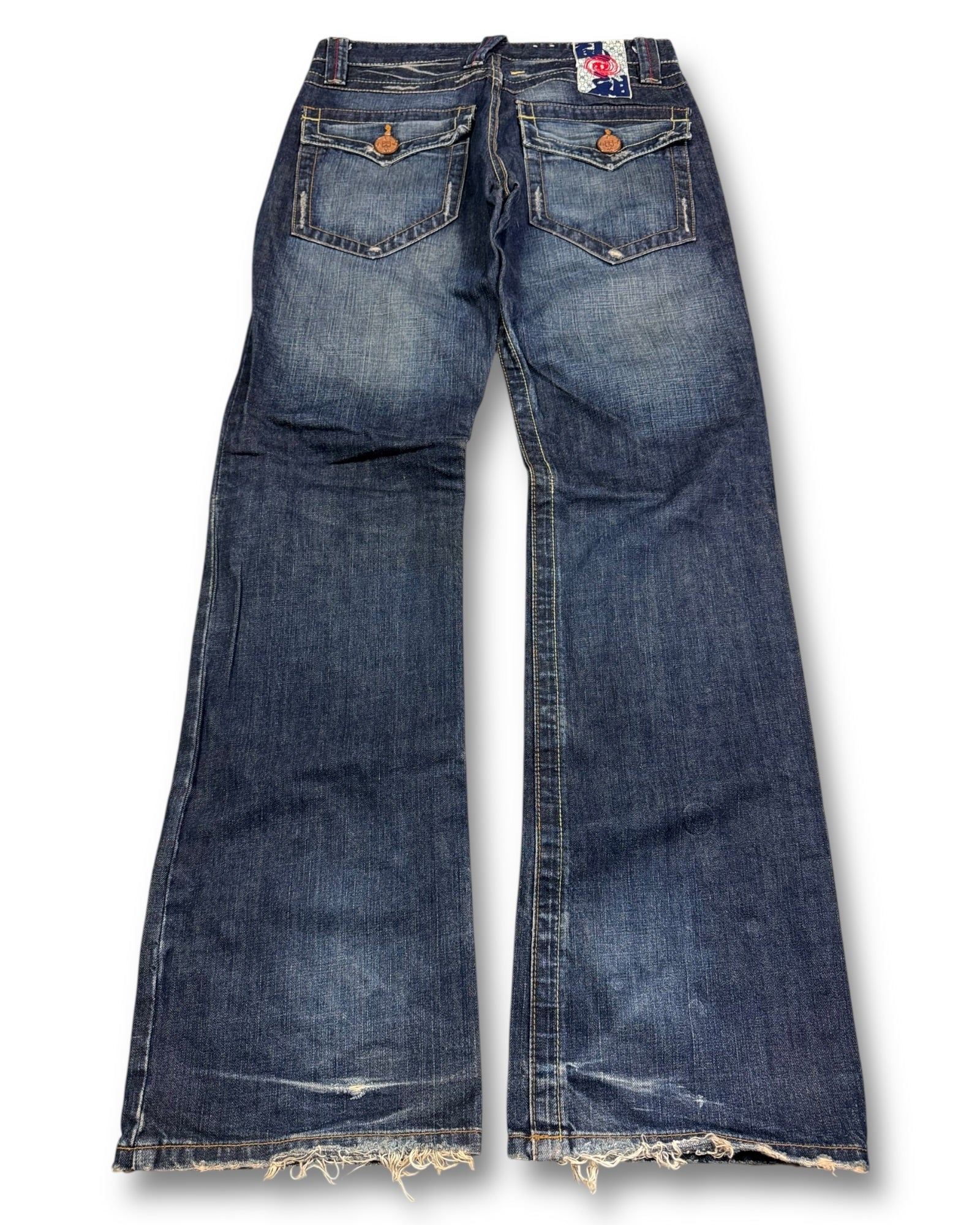 2000's Blue Way Straight/Baggy Japanese Jeans *very rare 32x34 (M)