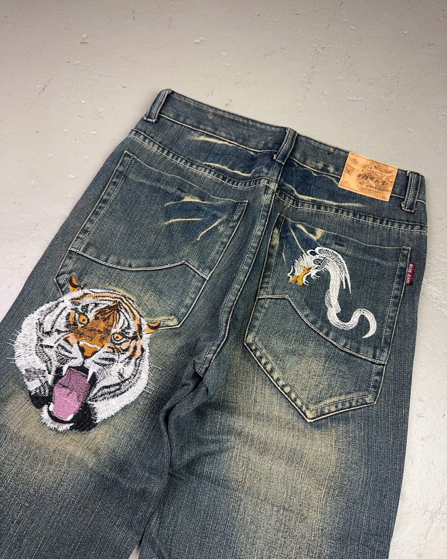 2000's Blue Jeans Japanese Baggy Jeans * 30x28 (M)
