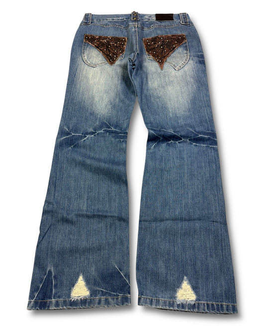 2000's Osaka Big Train Japanese Archive Baggy Jeans *very rare 34x32 (L)