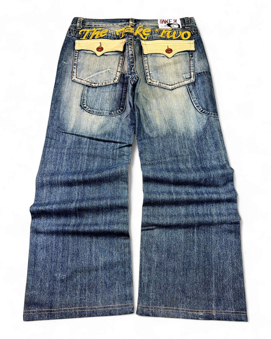 2000's Take Two Baggy Jeans *very rare 38x32 (XXL)