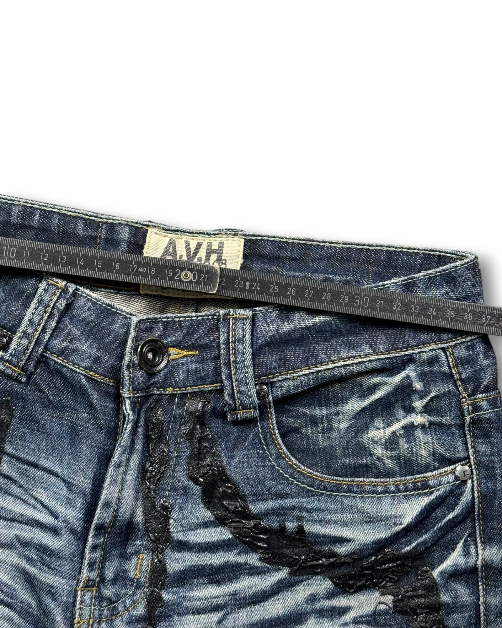 2000's A.v.h. Straight/Baggy Japanese Archive Jeans *very rare 28x30 (S)