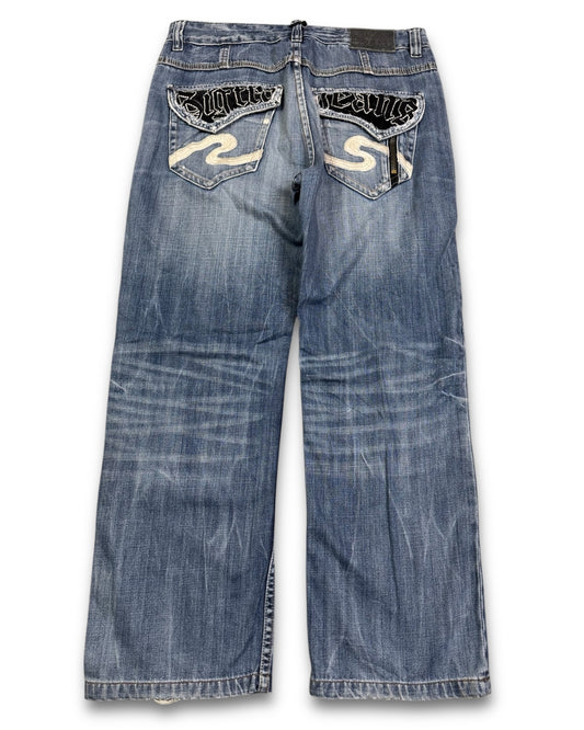 2000's Osaka Big Train Straight/Baggy Japanese Archive Jeans *extremely rare 32x30 (M)