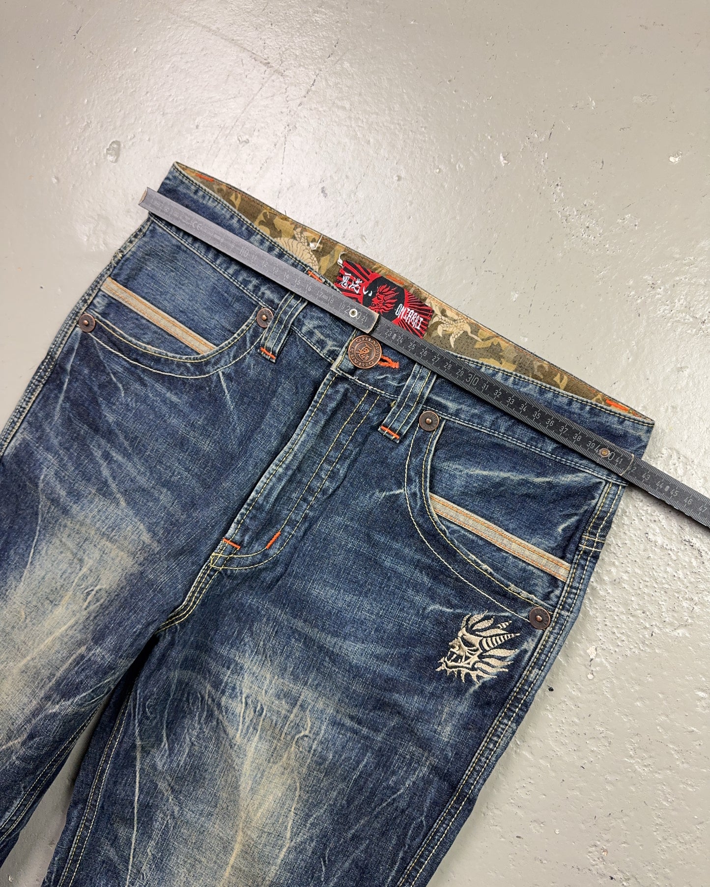 2000's Oniarai Japanese Straight/Baggy Jeans *rare 32x32 (M)