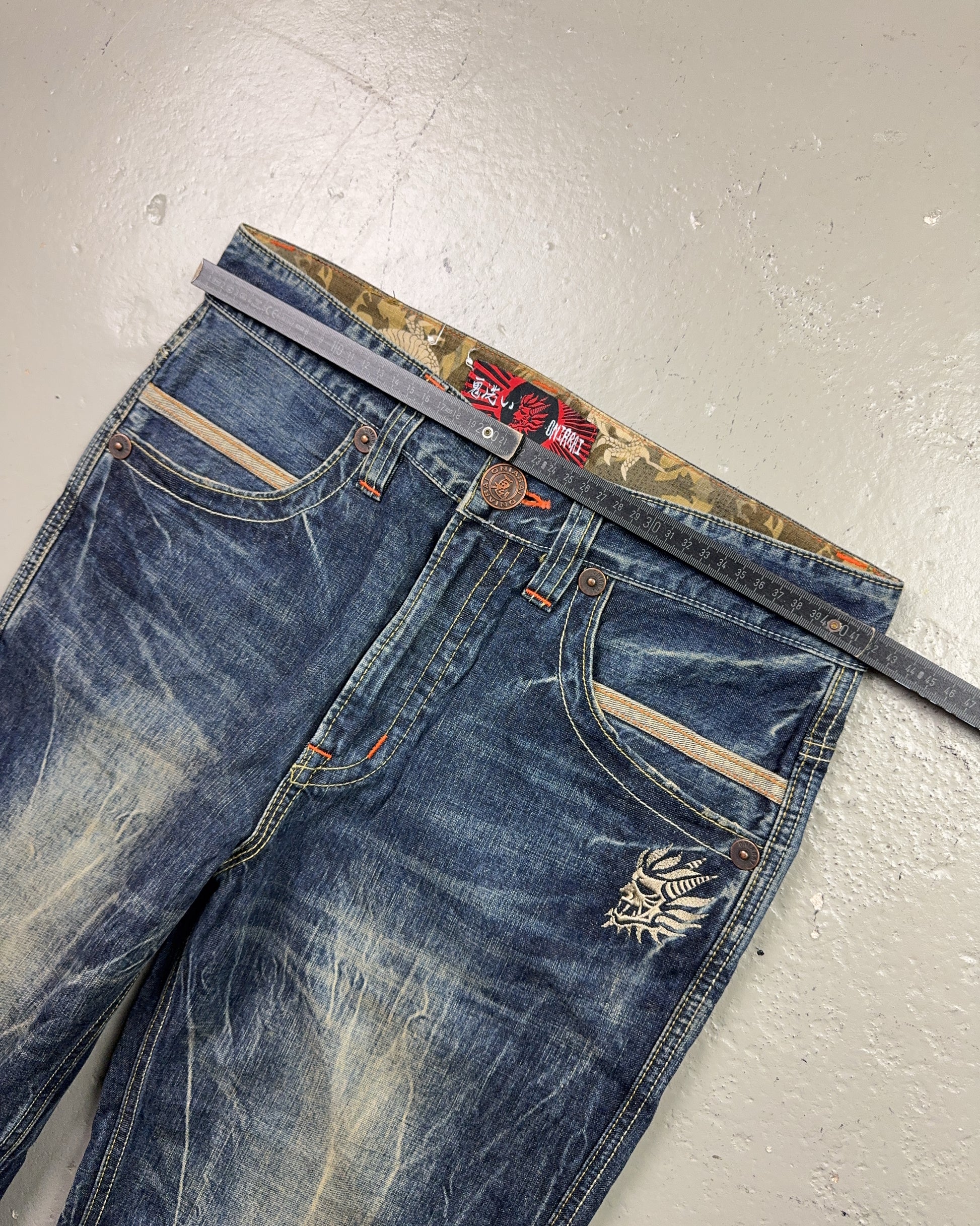 2000's Oniarai Japanese Straight/Baggy Jeans *rare 32x32 (M)