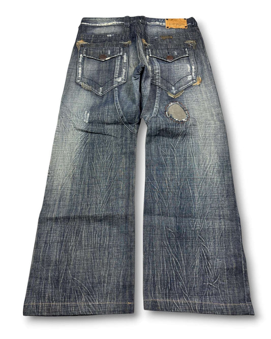 2000's Big Train Japanese Baggy Jeans *very rare 34x30 (L)