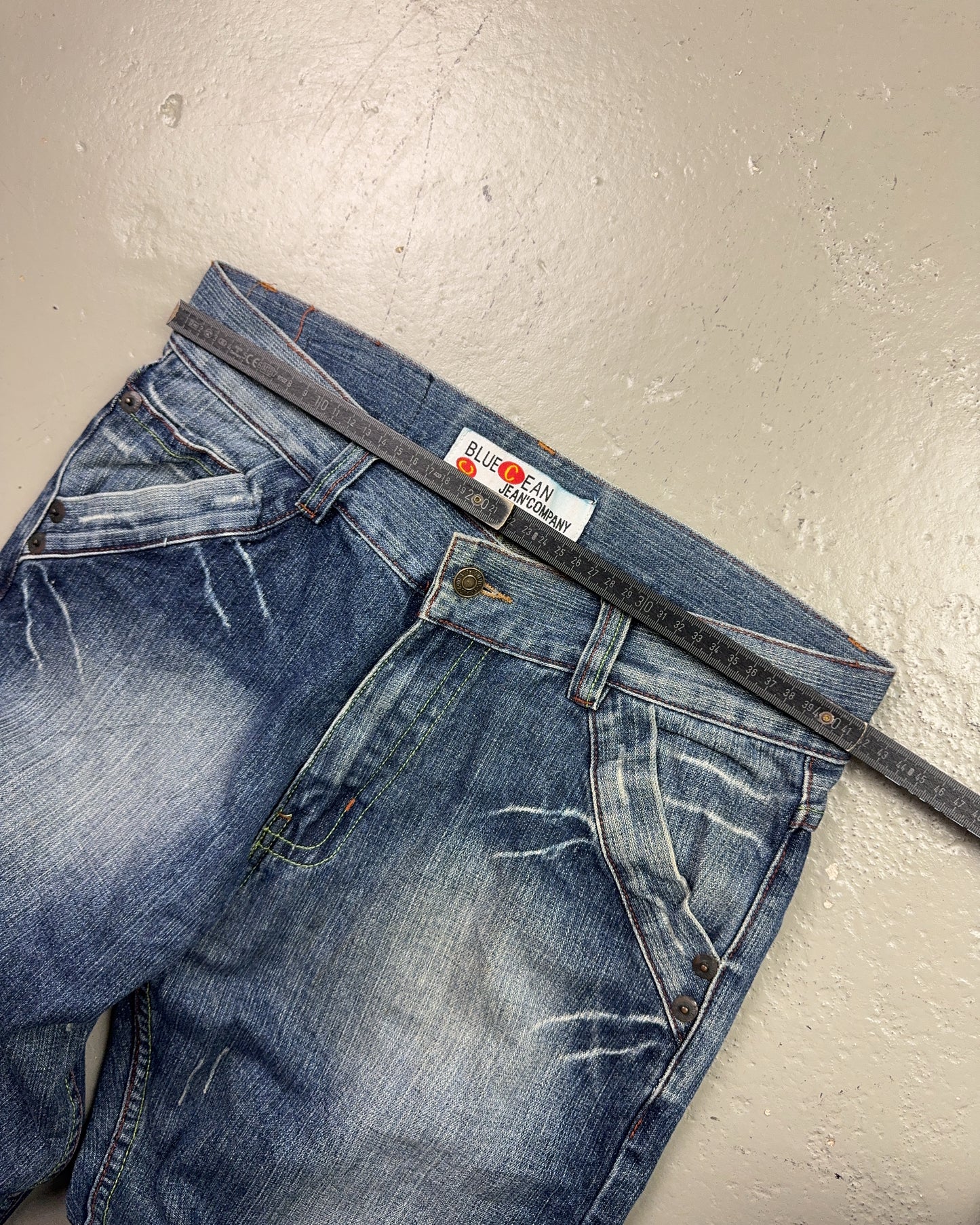 2000's Blue Ocean Jean Company Japanese Baggy Jeans *rare 32x32 (M)