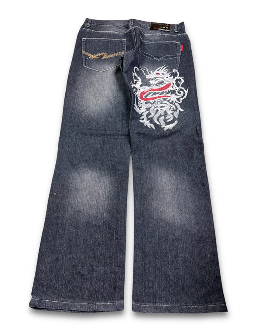 2000's Dermson Straight/Baggy Japanese Jeans *rare 30x30 (M)