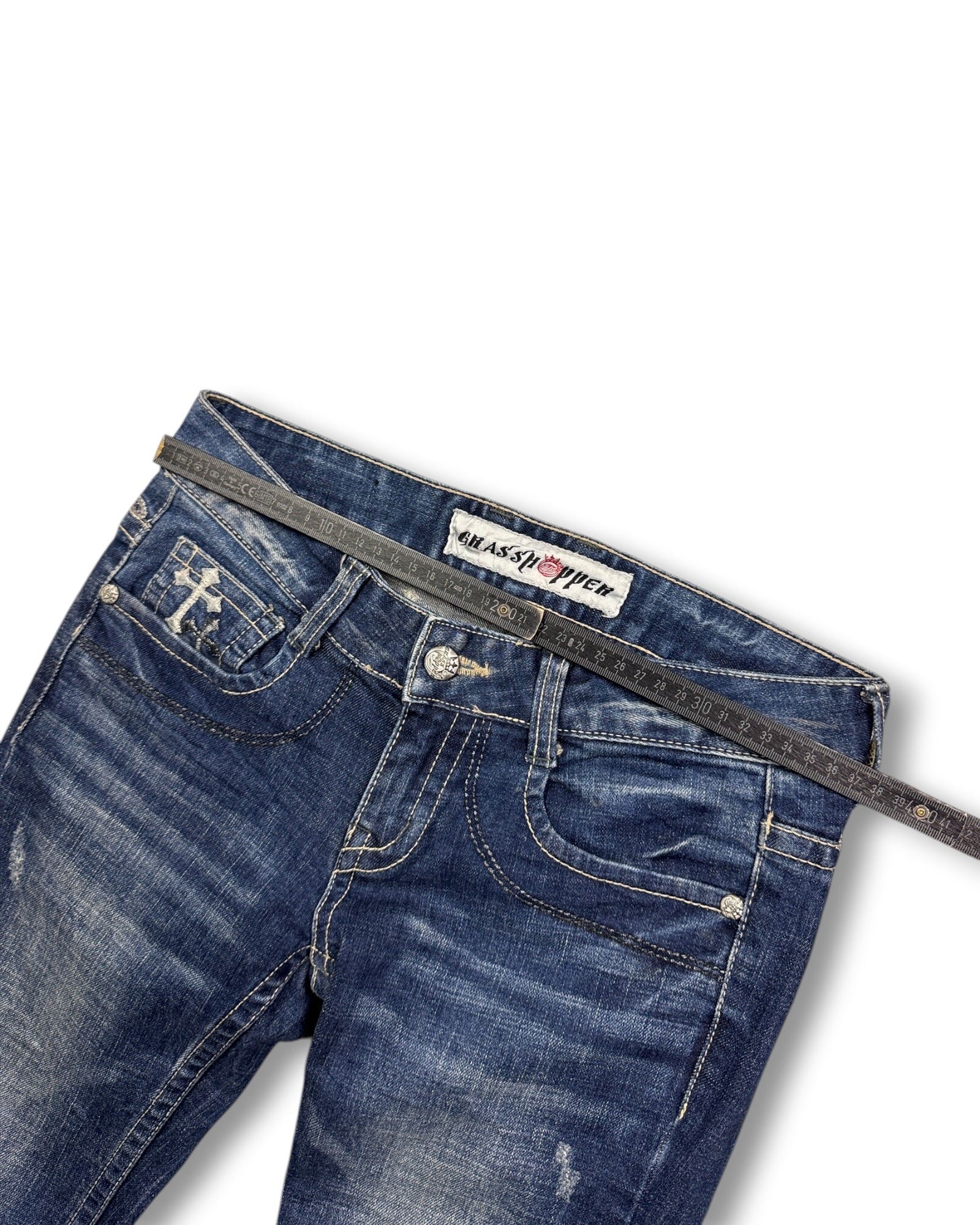 2000's Grasshopper Low Waist/Bootcut Japanese Archive Jeans Women's *very rare 28x28 (S)