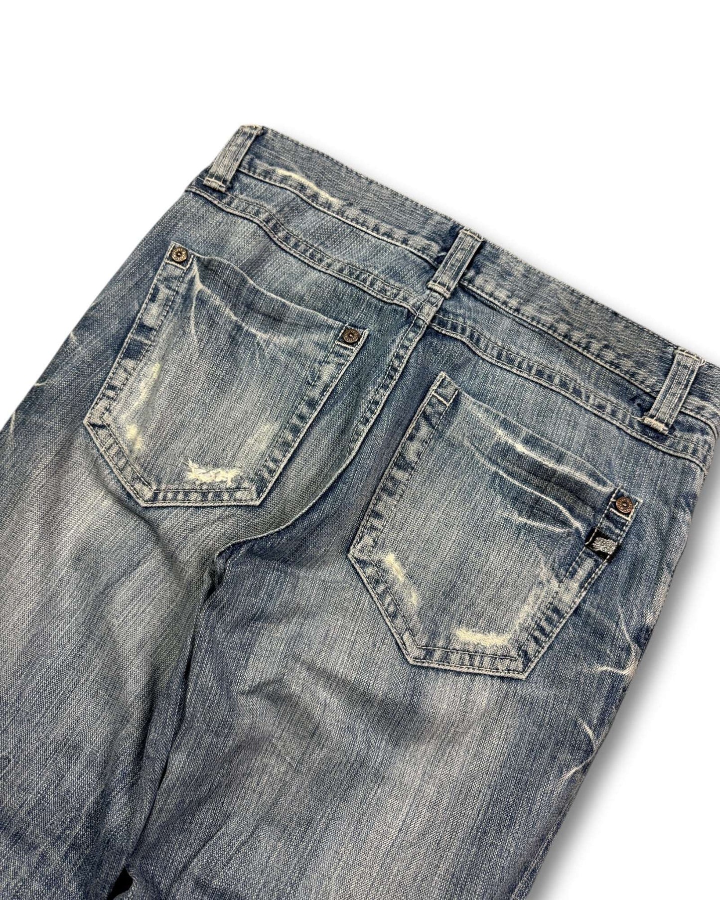 2000's Bobson Straight/Baggy Japanese Jeans *very rare 32x30 (M)
