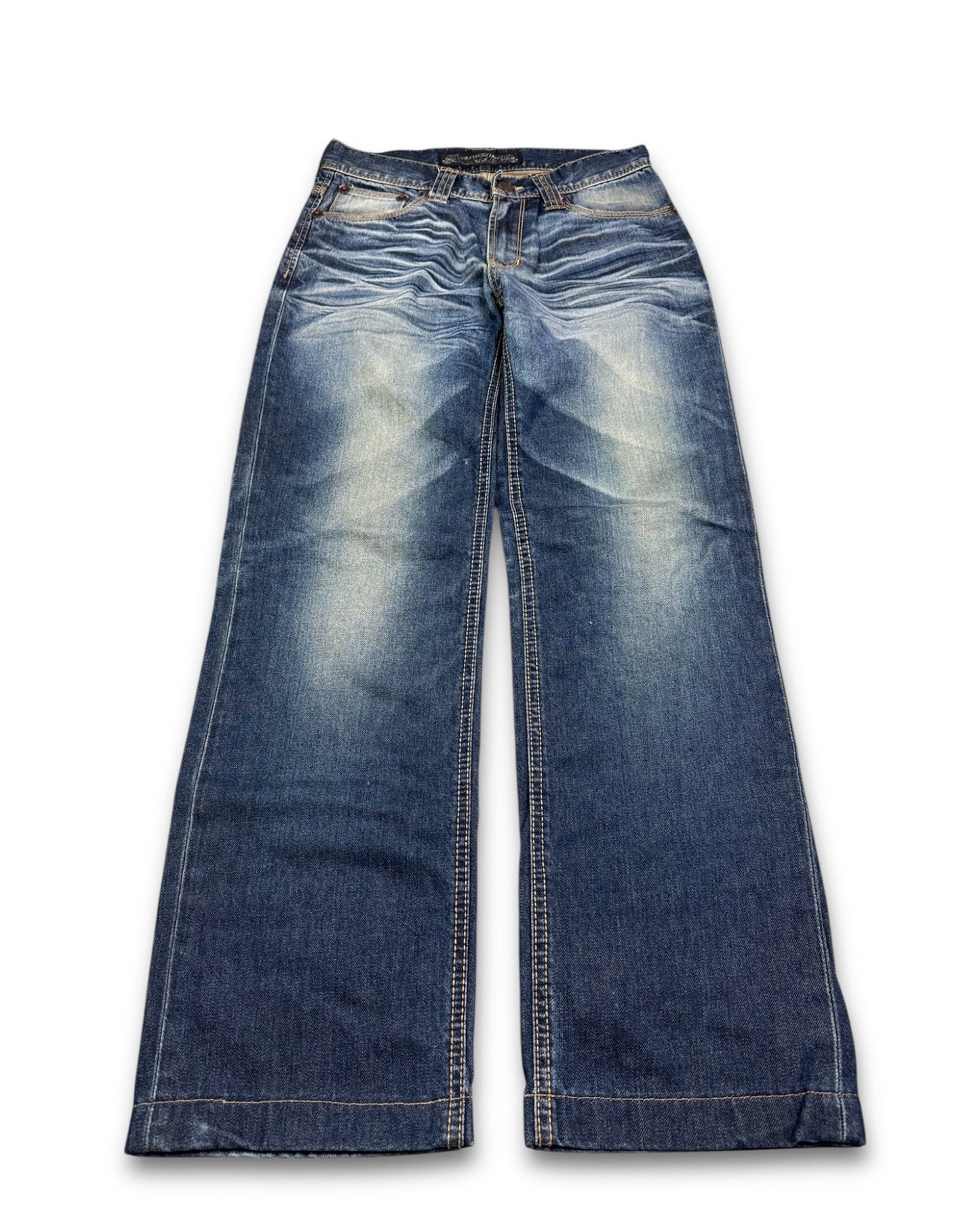 2000's Bobson Straight/Baggy Japanese Baggy Jeans *very rare 28x30 (S)