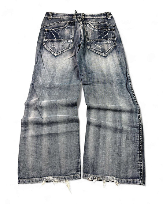2000's All Blacks Baggy Jeans *very rare 36x32 (XL)