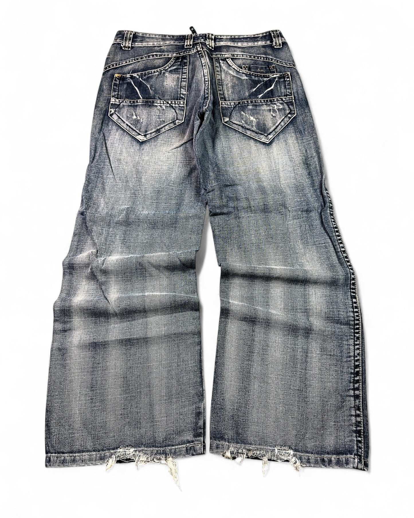 2000's All Blacks Baggy Jeans *very rare 36x32 (XL)