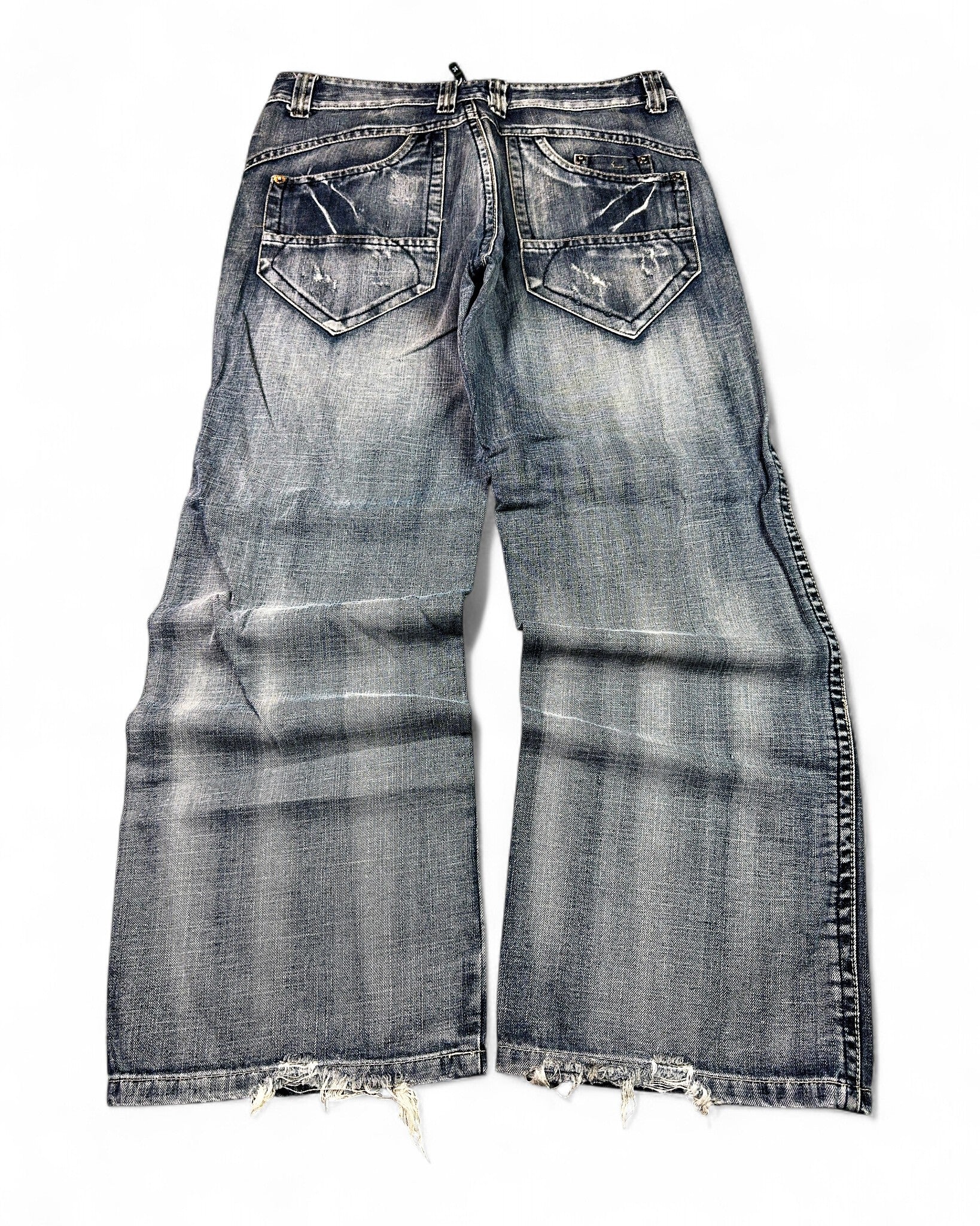 2000's All Blacks Baggy Jeans *very rare 36x32 (XL)