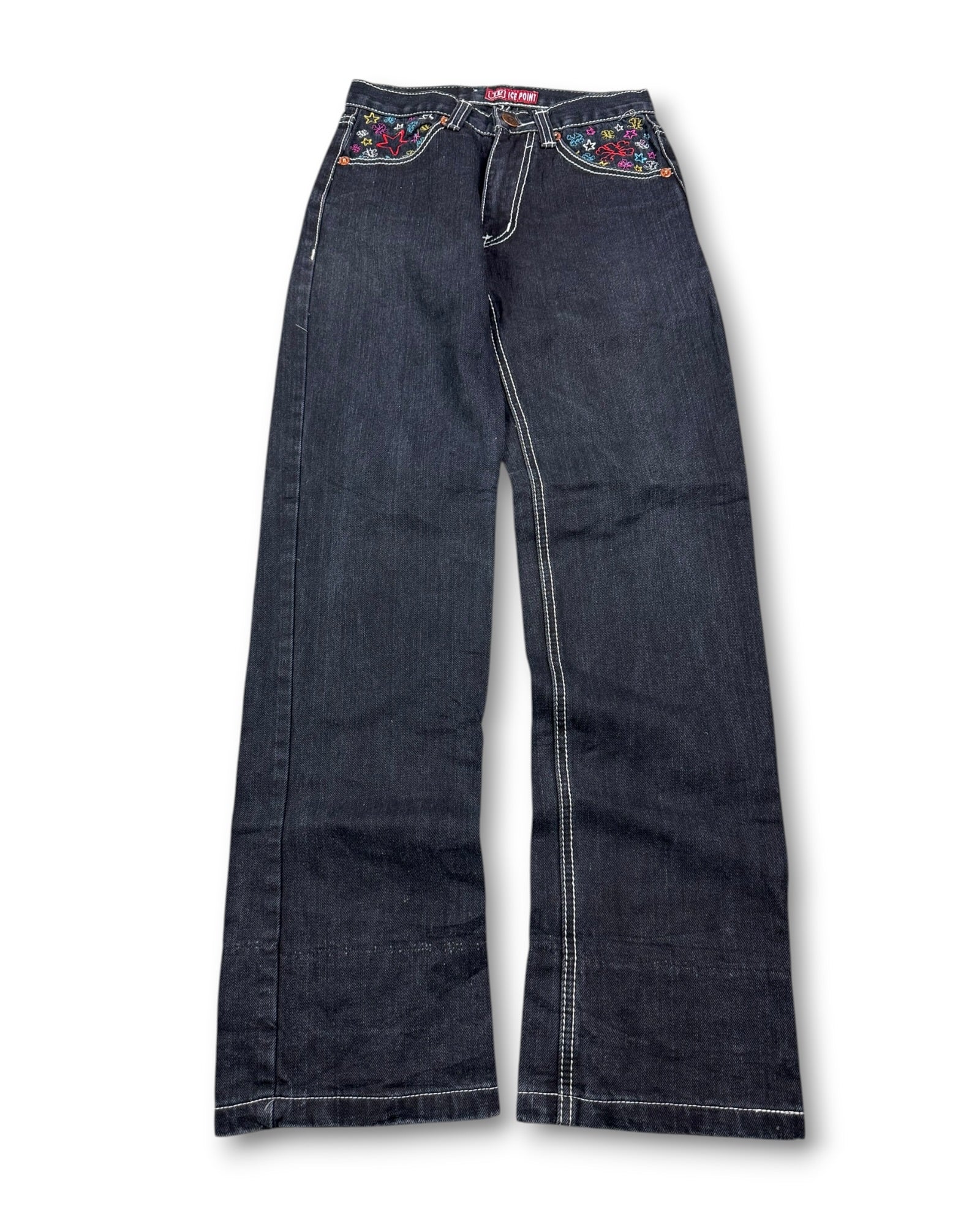 2000's Ice Point Straight/Baggy Jeans Women's *rare 26x30 (XS)