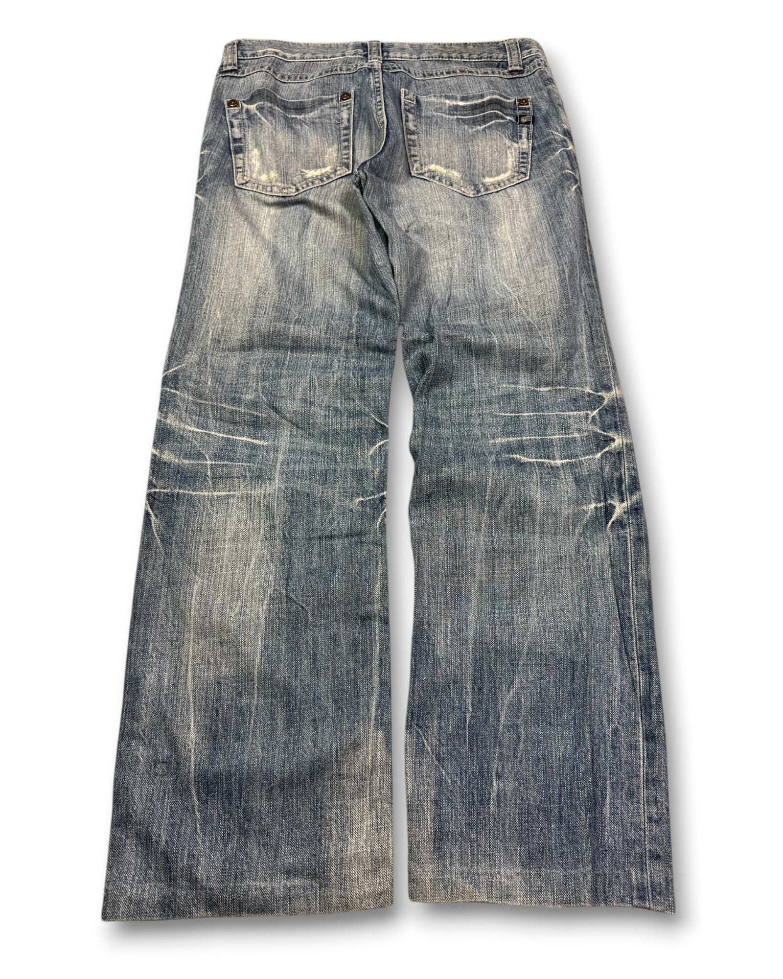 2000's Bobson Straight/Baggy Japanese Jeans *very rare 32x30 (M)