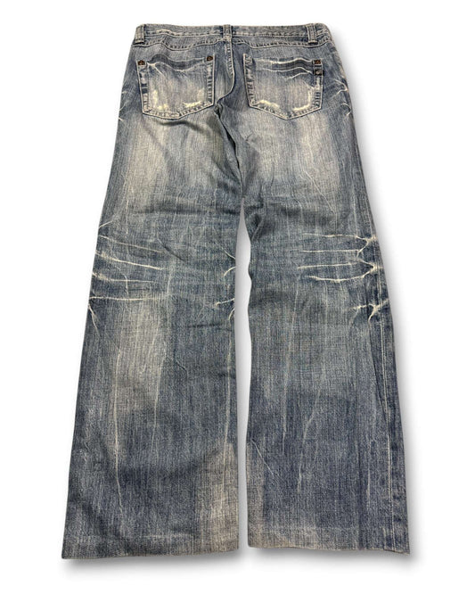 2000's Bobson Straight/Baggy Japanese Jeans *very rare 32x30 (M)