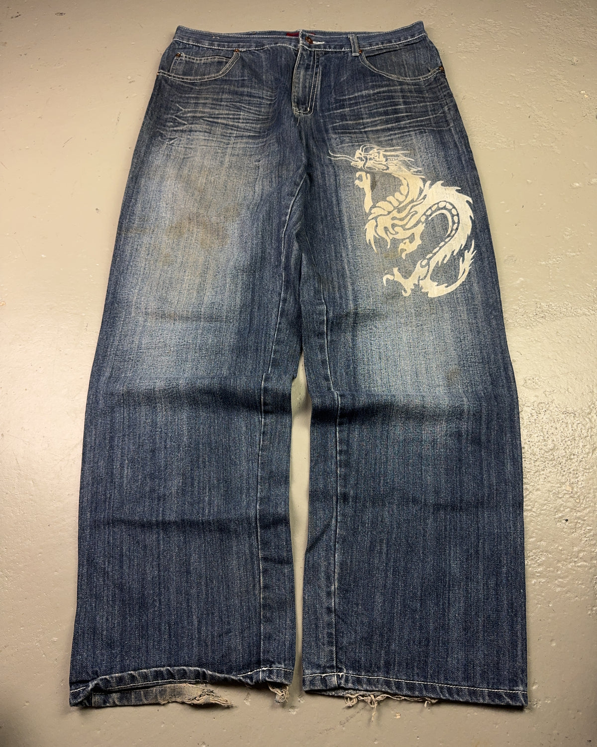 2000's Japanese Baggy Jeans *rare 36x32 (XL)