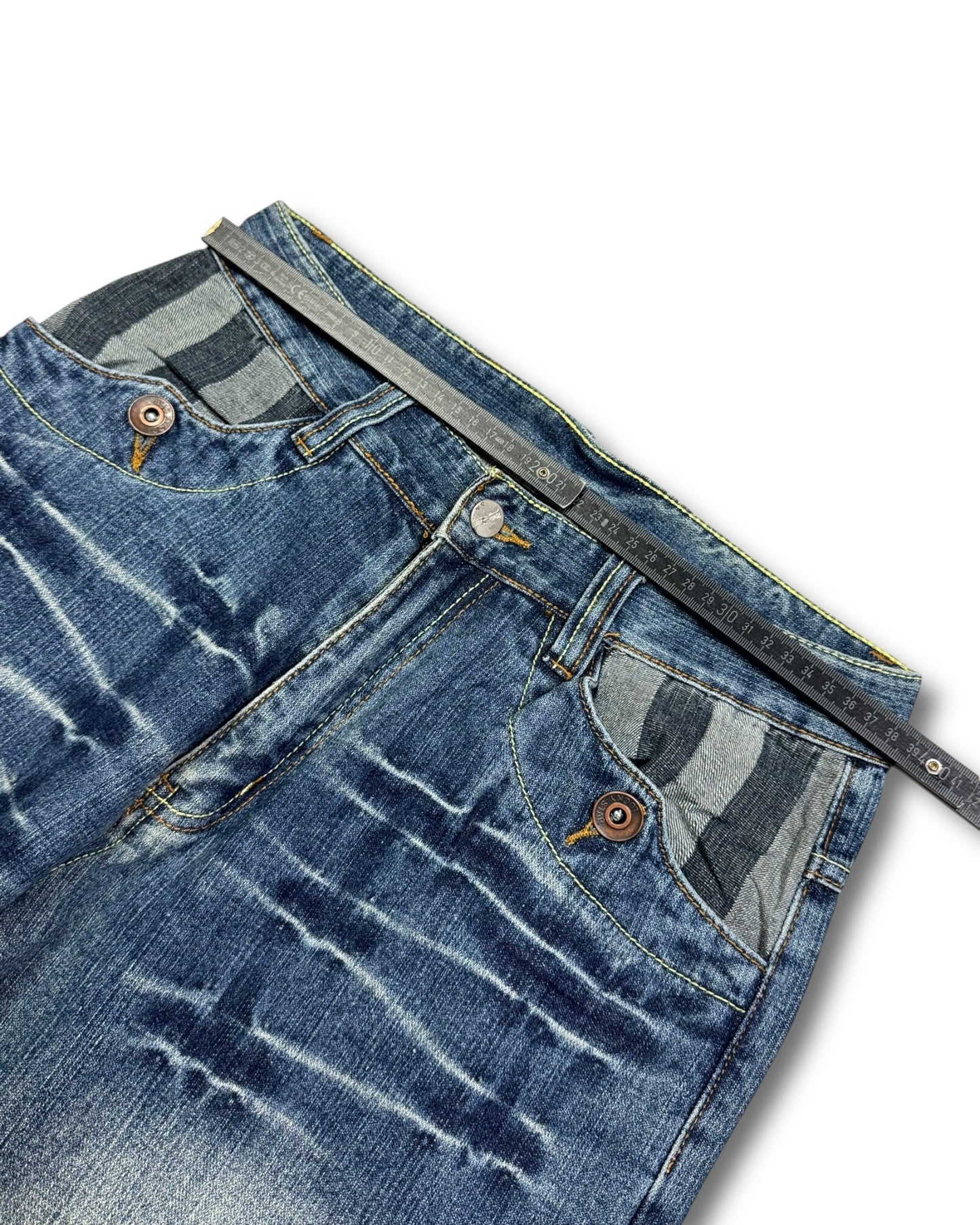 2000's Lucky Star Japanese Baggy Jeans *rare 29x32 (S)