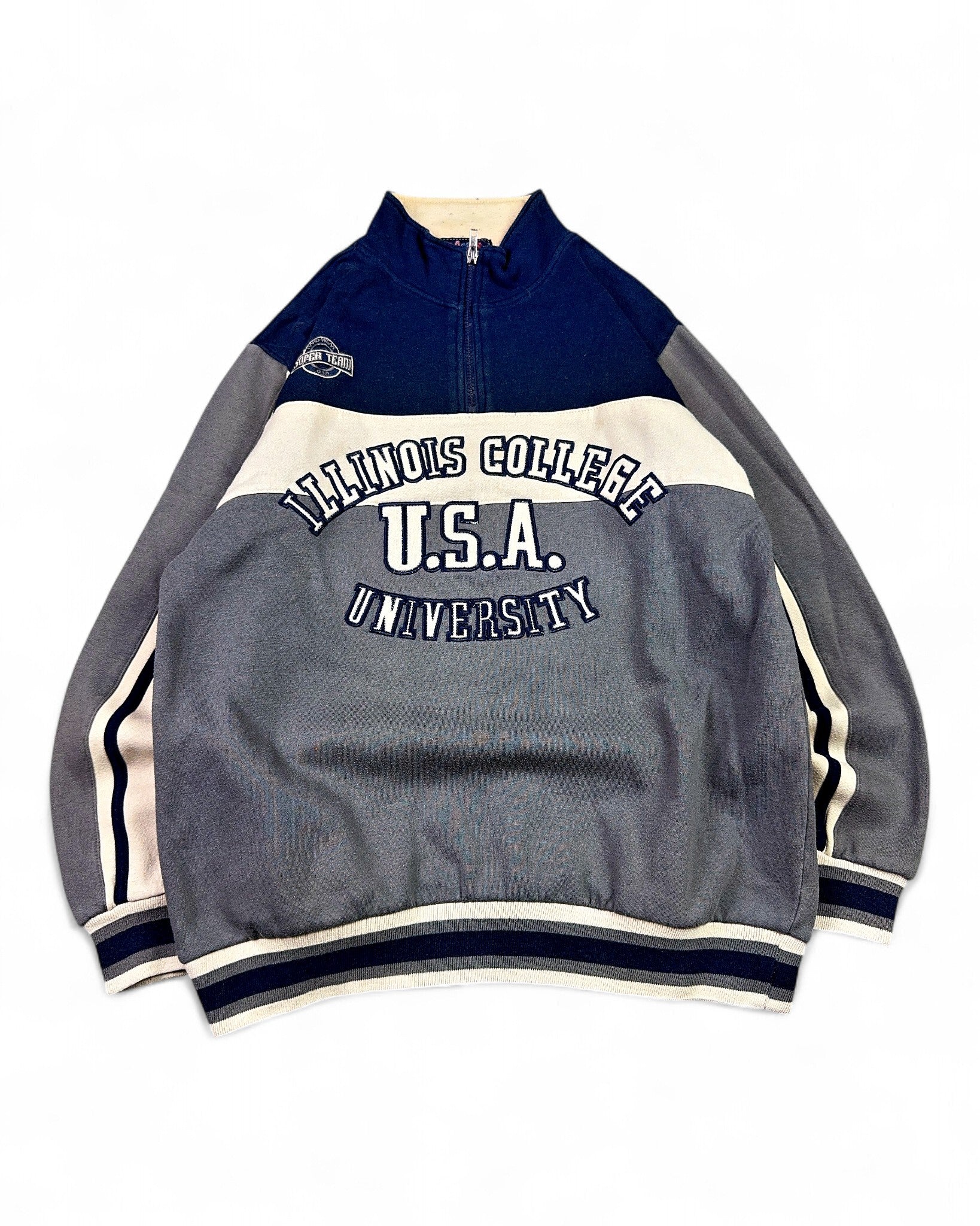1990's Illinois College Zip Hoodie *very rare (S)