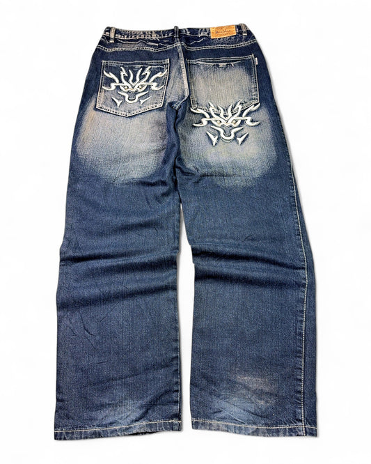 2000's Buhmaa Japanese Baggy Jeans *rare 34x34 (L)