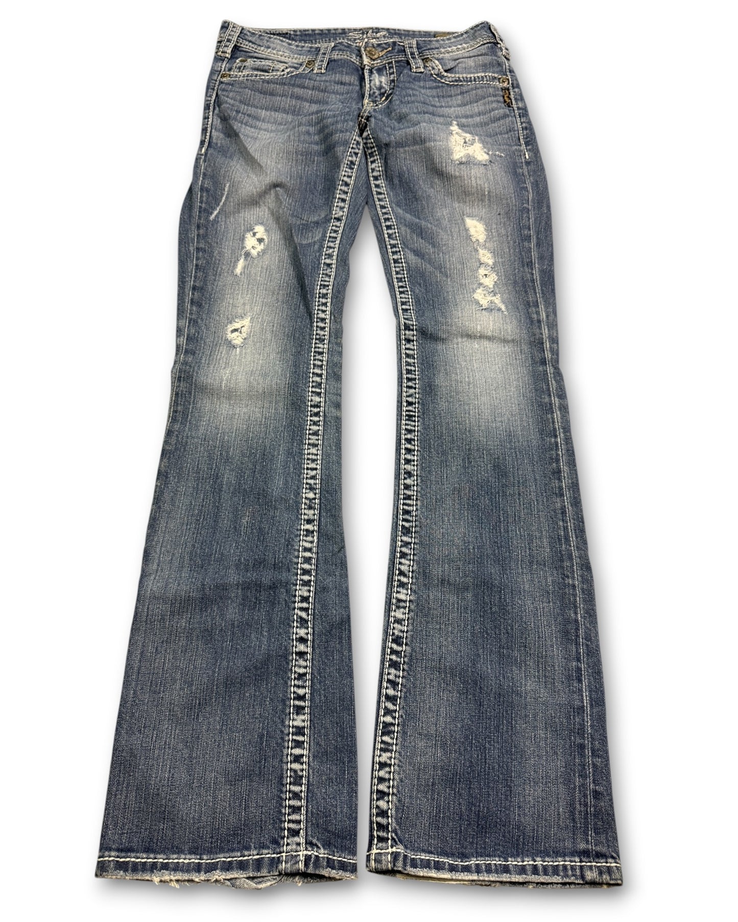 2000's Silver Low Waist/Bootcut Jeans Women's *rare 28x30 (S)