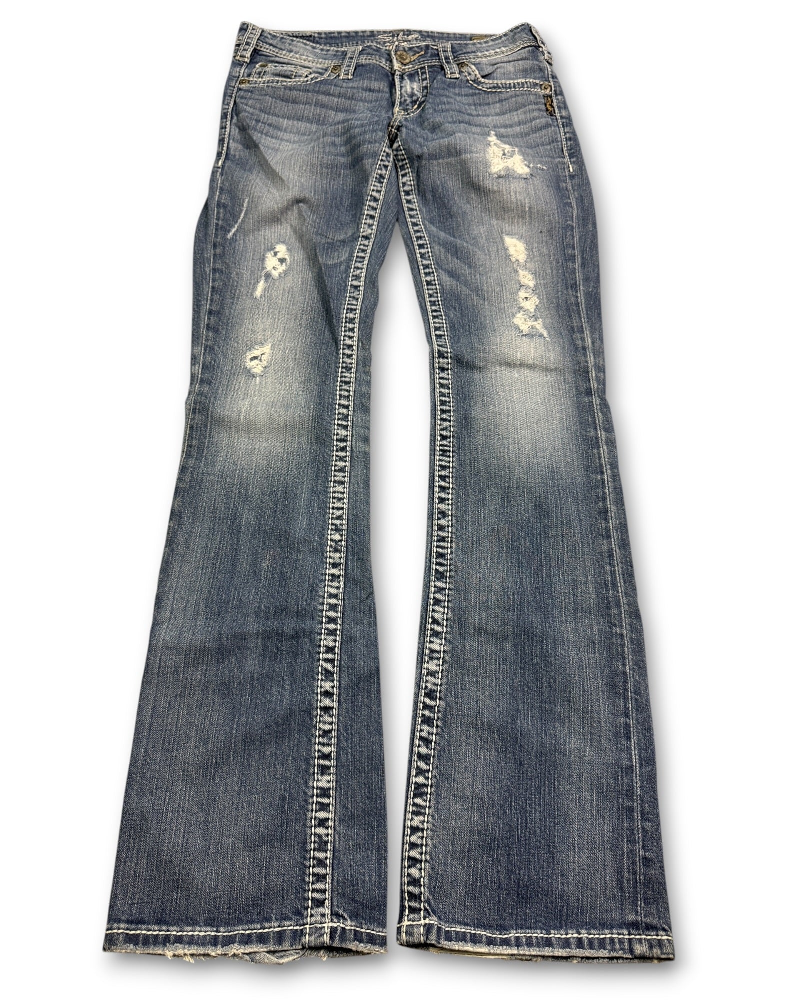 2000's Silver Low Waist/Bootcut Jeans Women's *rare 28x30 (S)