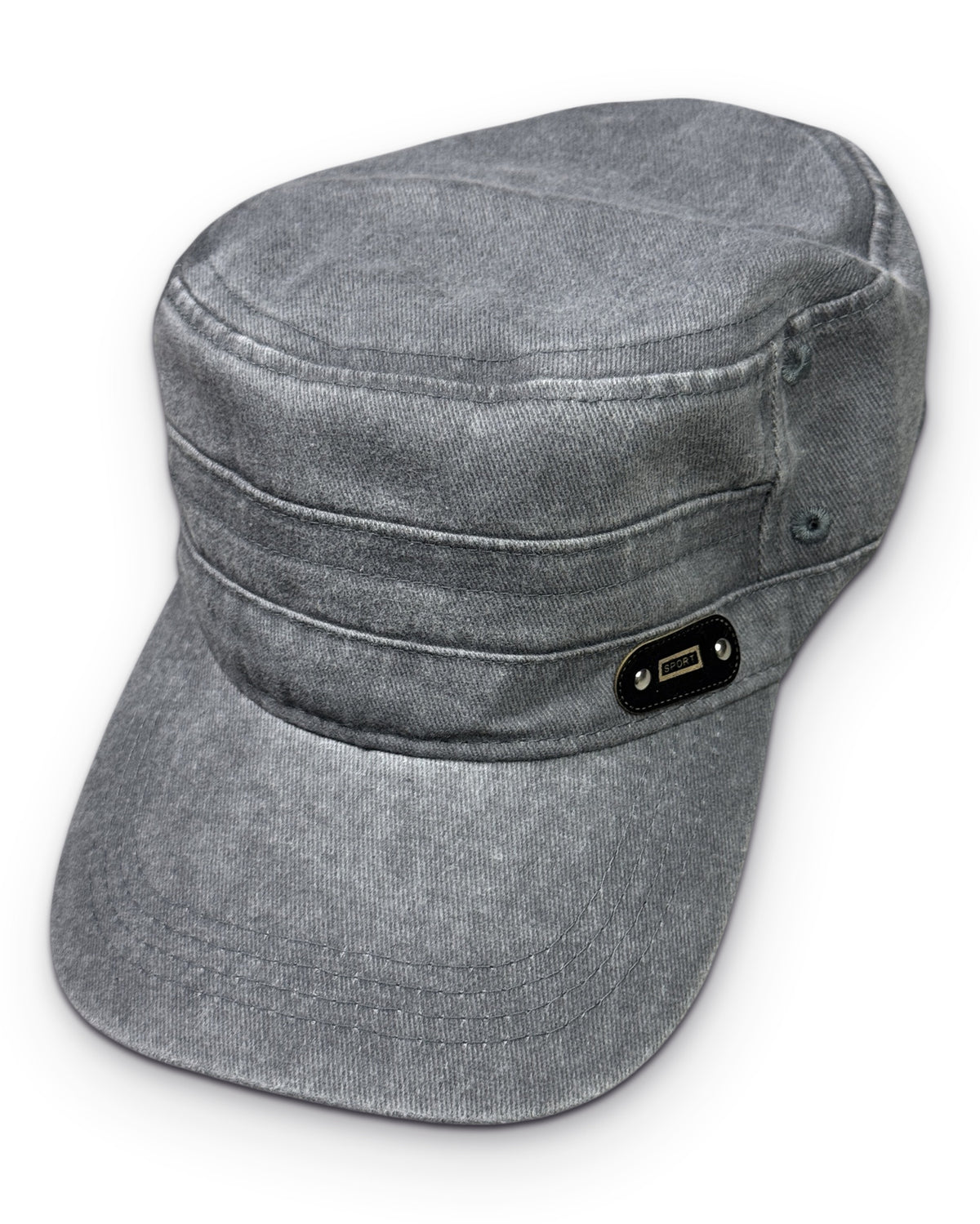 Faded Grey Military Cap - Lennys Vintage