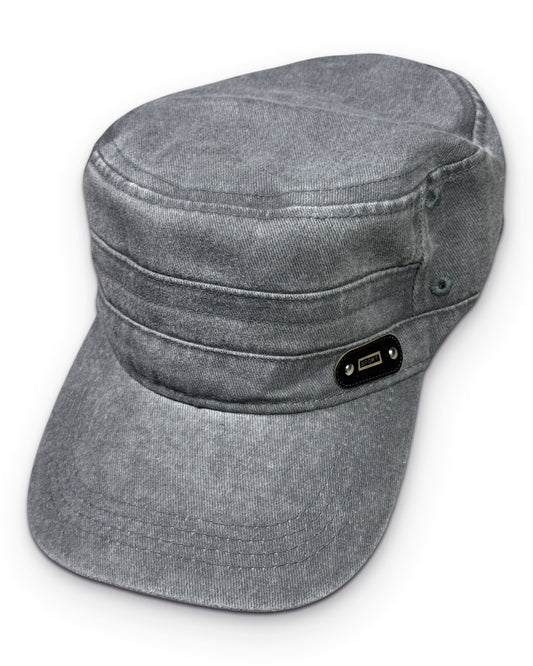 Faded Grey Military Cap - Lennys Vintage