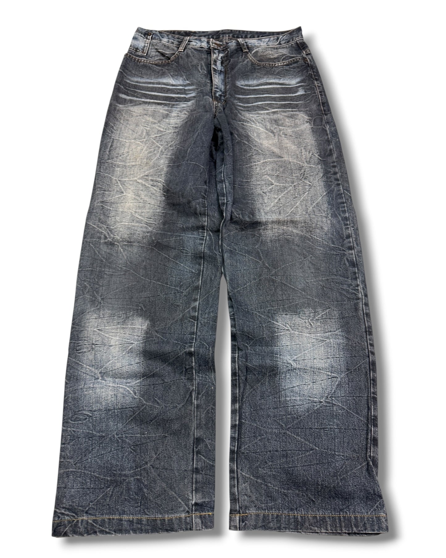 2000's Wave Japanese Baggy Jeans *rare 30x32 (M)