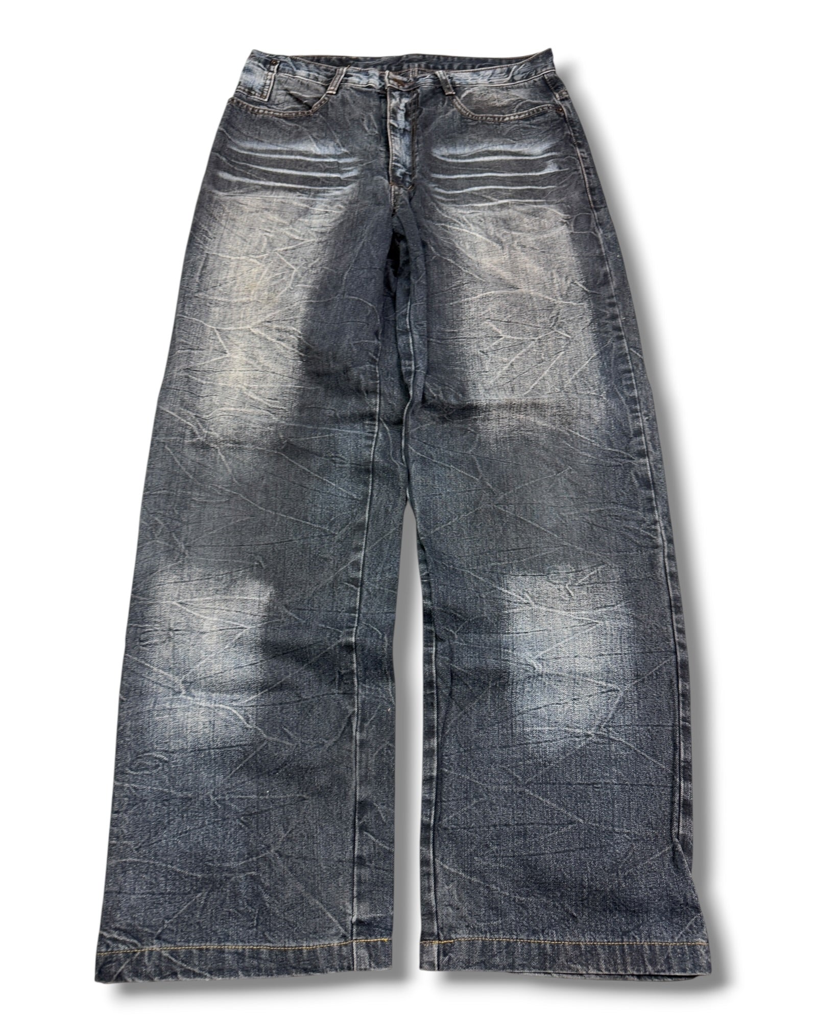 2000's Wave Japanese Baggy Jeans *rare 30x32 (M)