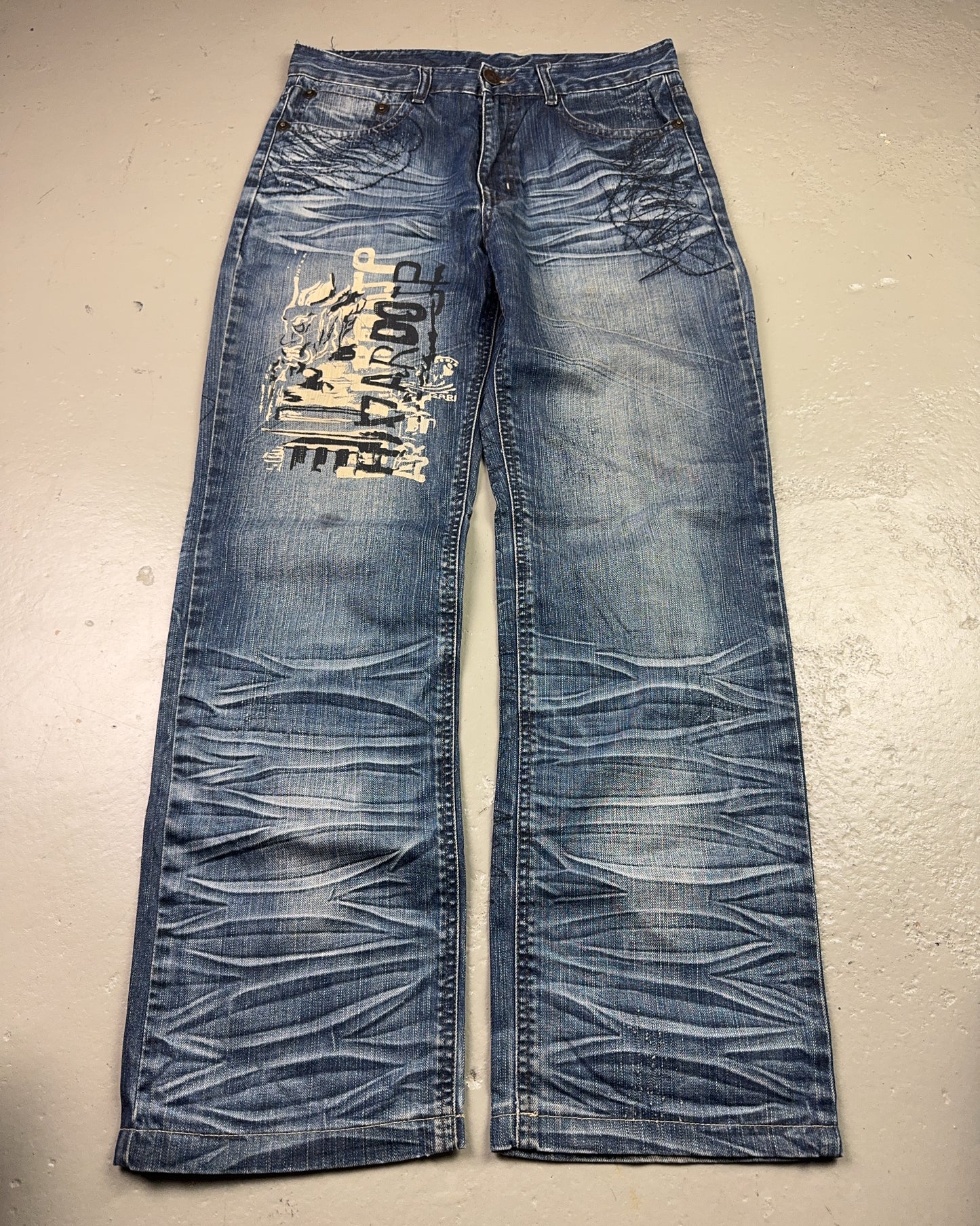 2000's Stockton Japanese Straight/Baggy Jeans *very rare 32x32 (M)