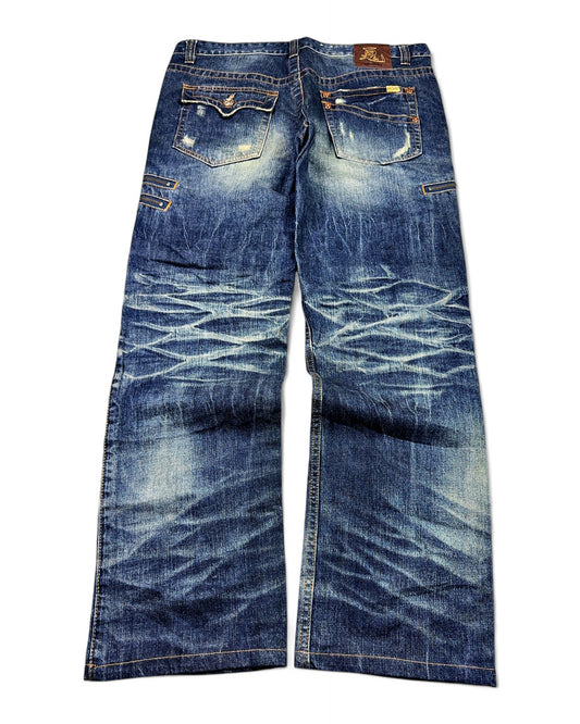 2000's Oniarai Japanese Archive Straight Jeans *very rare 36x32 (XL)
