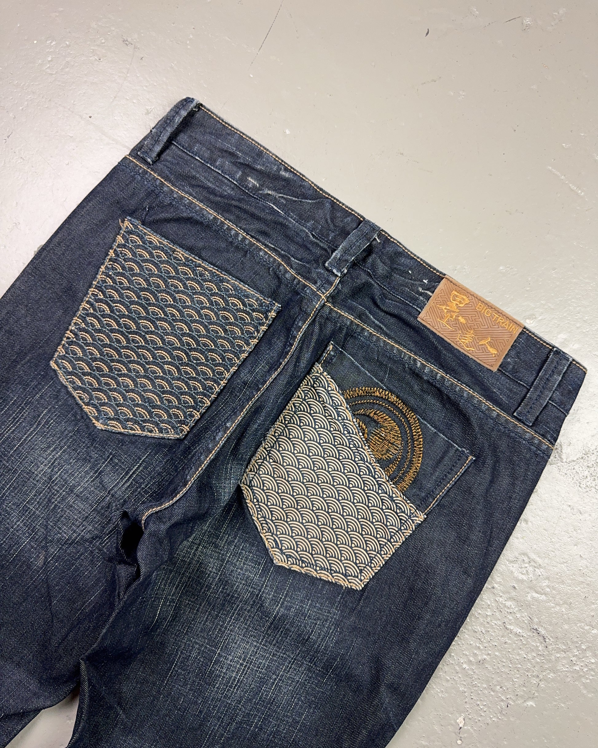 2000's Big Train Japanese Straight/Baggy Jeans *rare 34x32 (L)