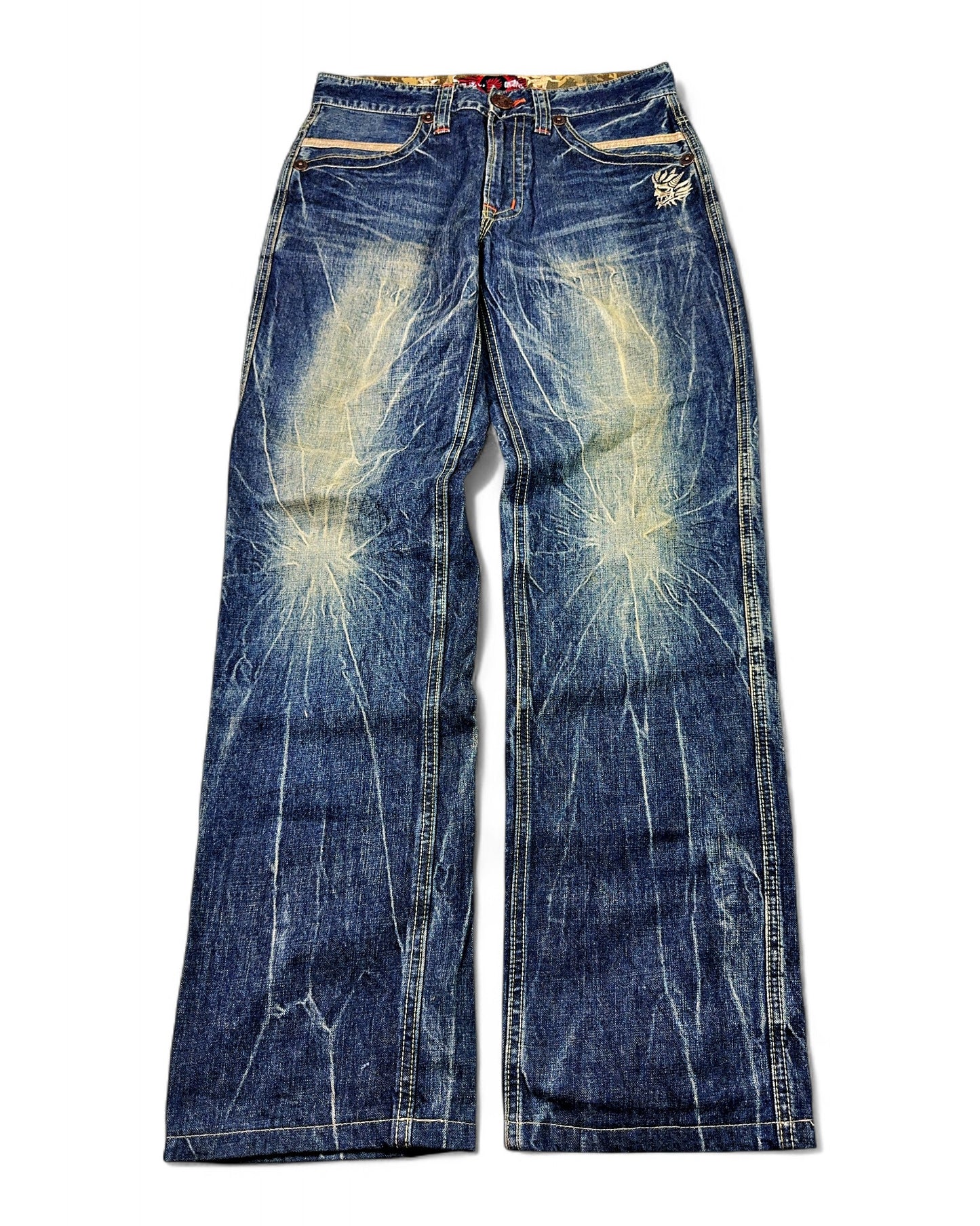 2000's Oniarai Japanese Straight/Baggy Jeans *rare 32x32 (M)