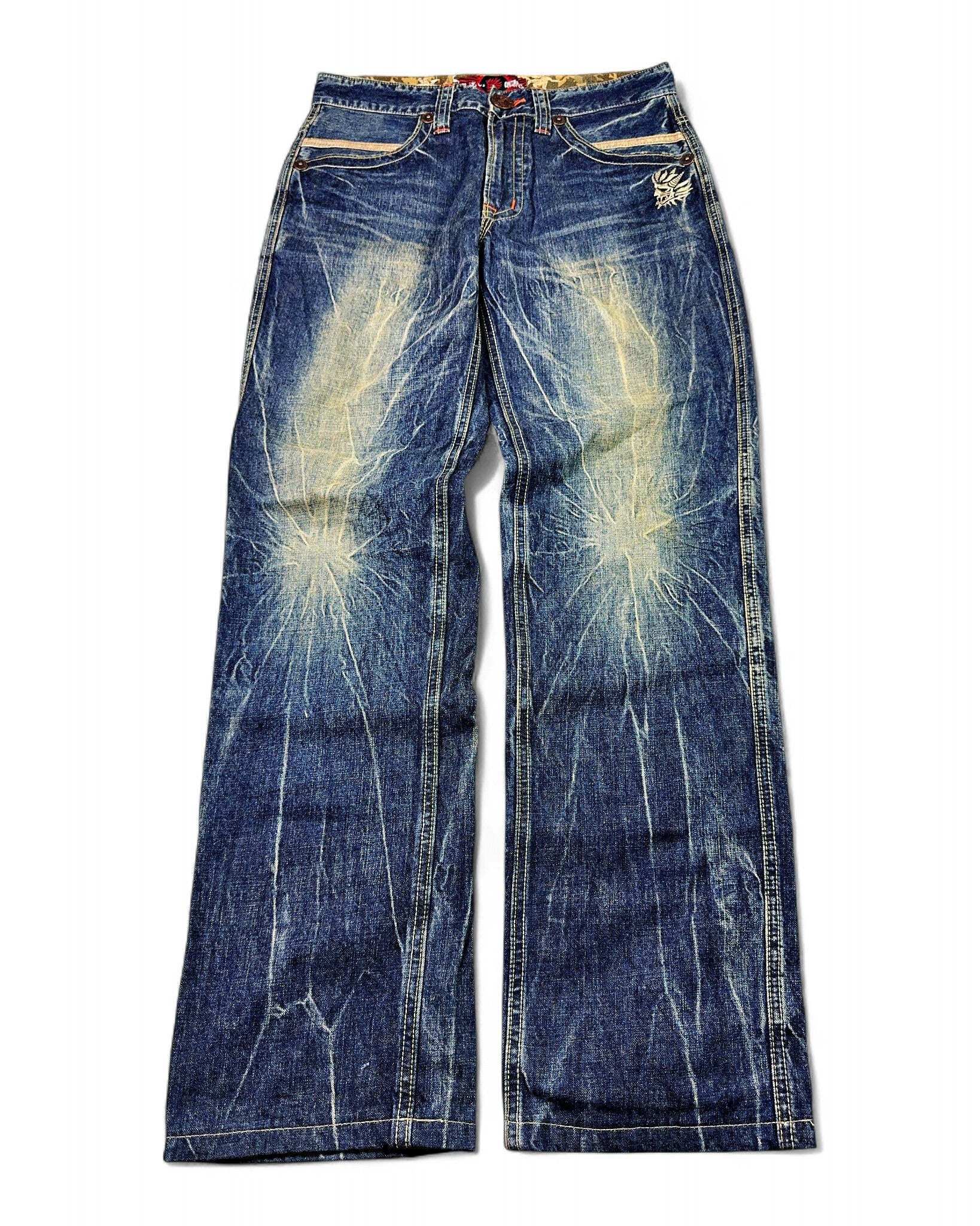 2000's Oniarai Japanese Straight/Baggy Jeans *rare 32x32 (M)