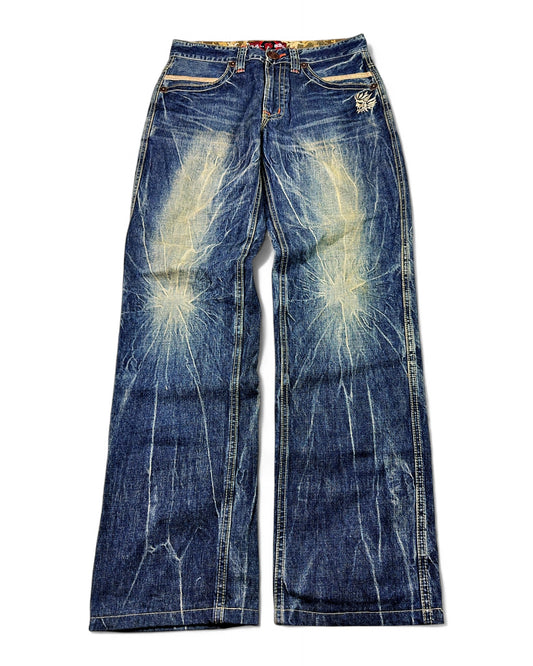 2000's Oniarai Japanese Straight/Baggy Jeans *rare 32x32 (M)