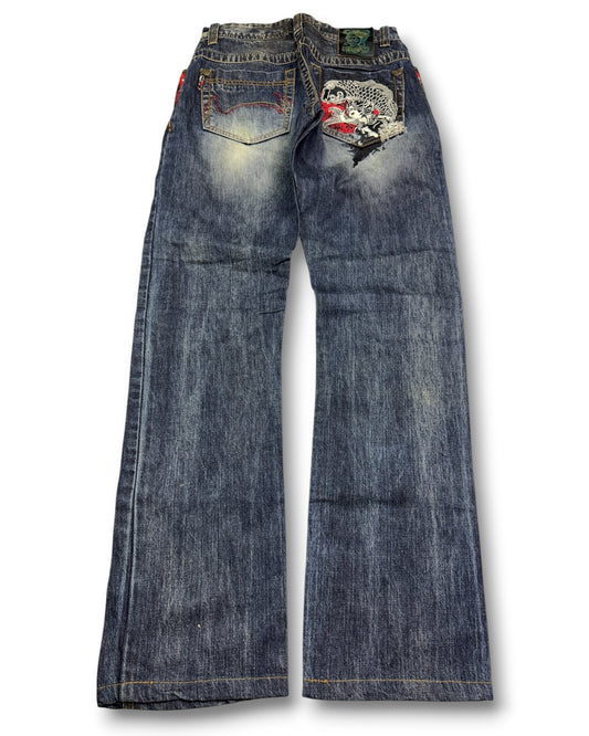 2000's Jizo Japanese Slim/Straight Jeans *very rare 26x30 (XS)