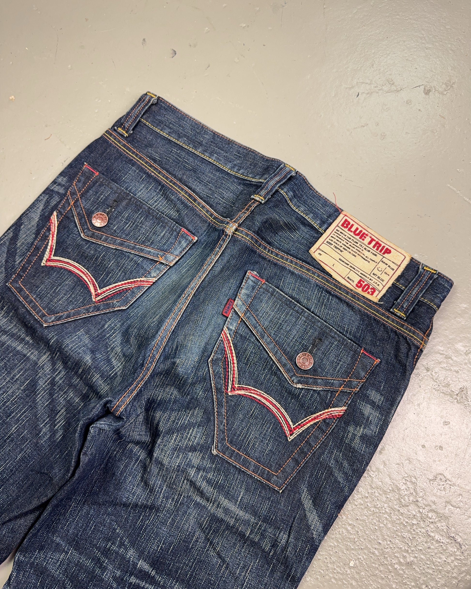 2000's Blue Trip Japanese Archive Baggy Jeans *very rare 38x34 (XXL)