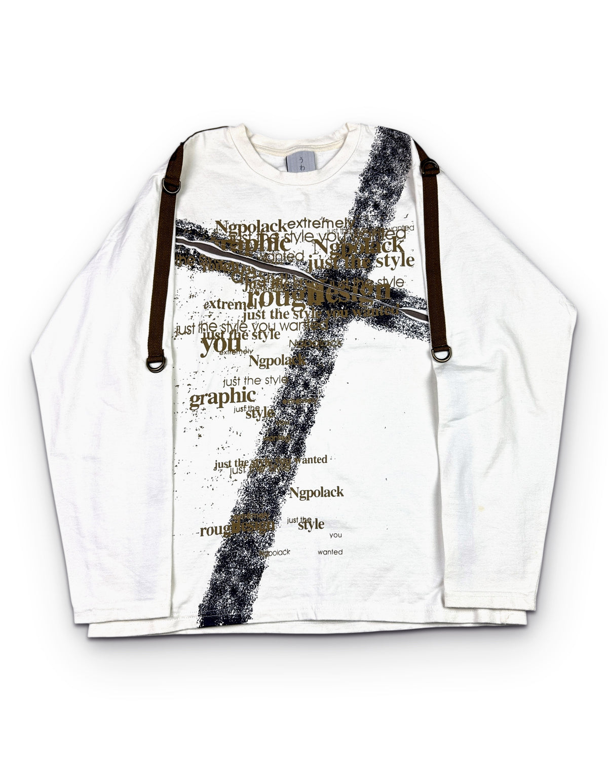 2000's Japanese Archive Suspender Graphic Longsleeve *very rare (M) - Lennys Vintage