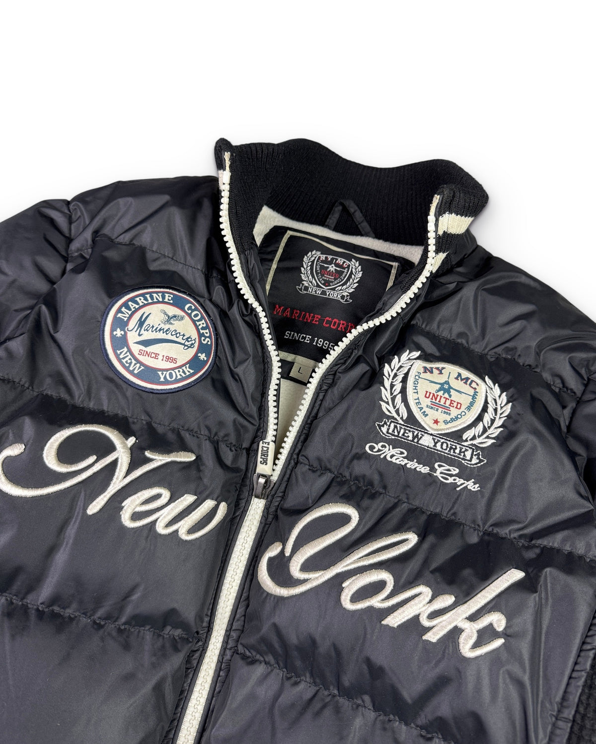 2000's Marine Corps New York Puffer Jacket *rare (M) - Lennys Vintage