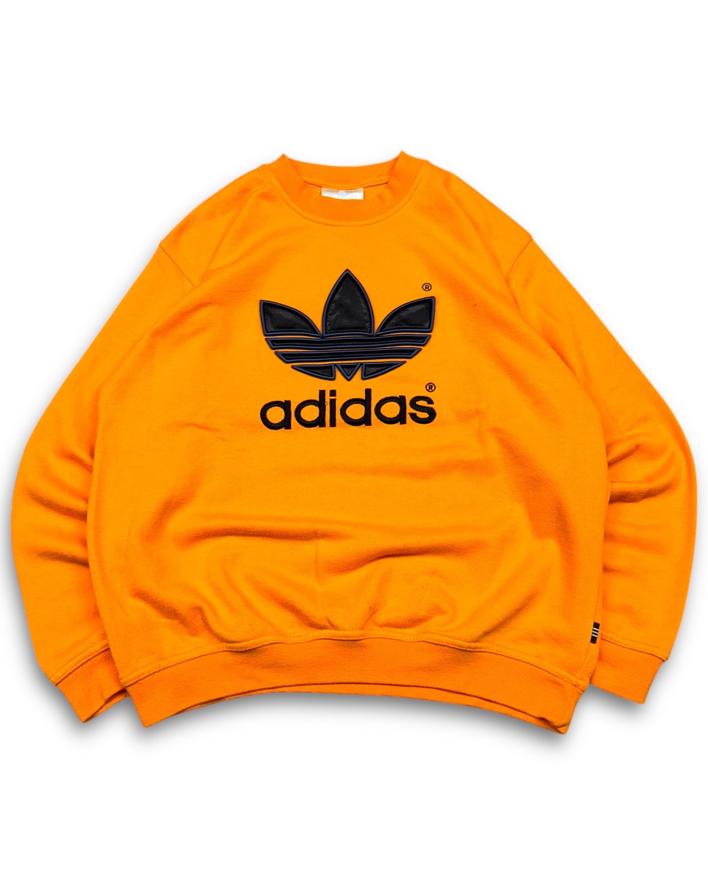 1990's Adidas Yellow Orange Sweatshirt *very rare (M)