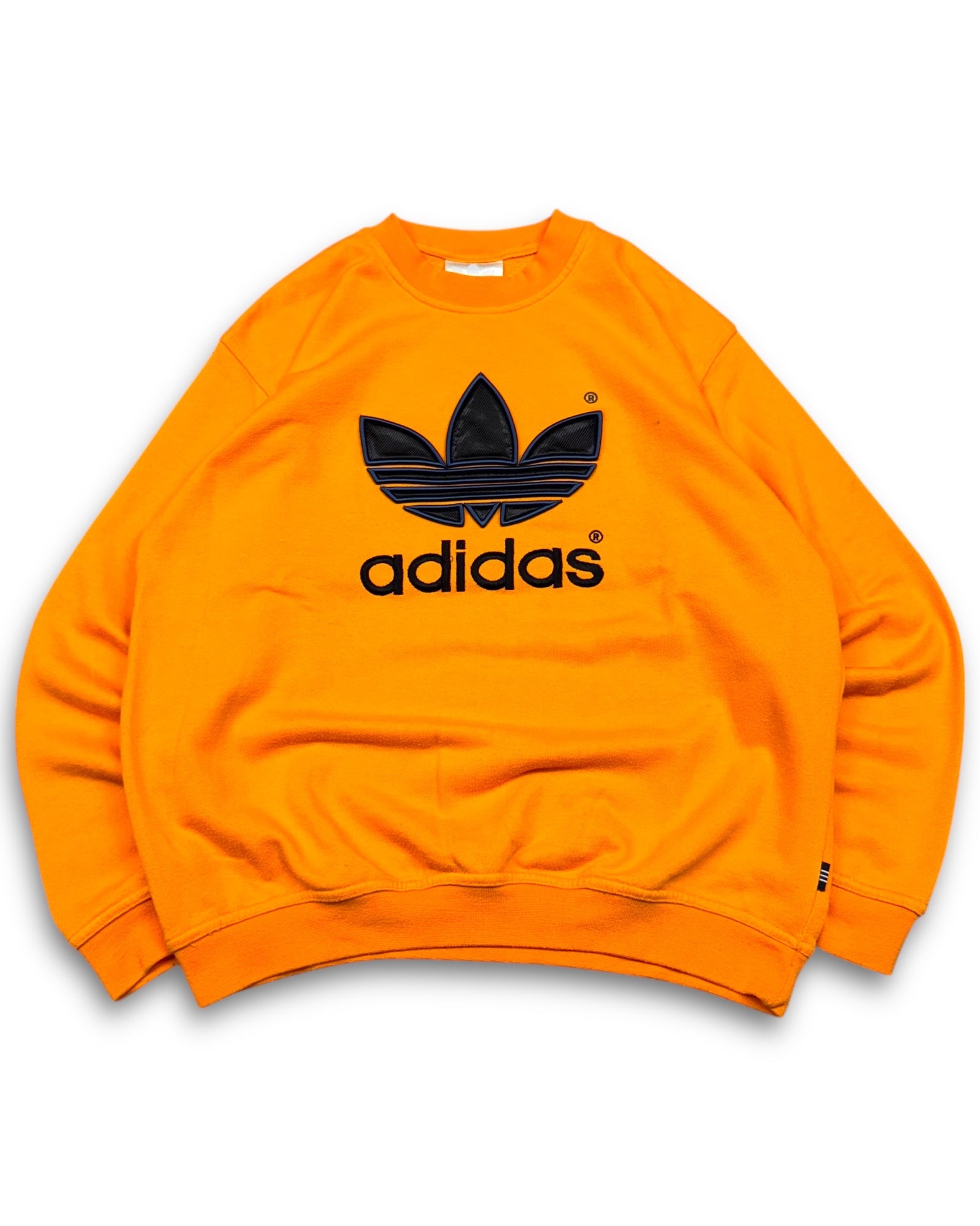 1990's Adidas Yellow Orange Sweatshirt *very rare (M)