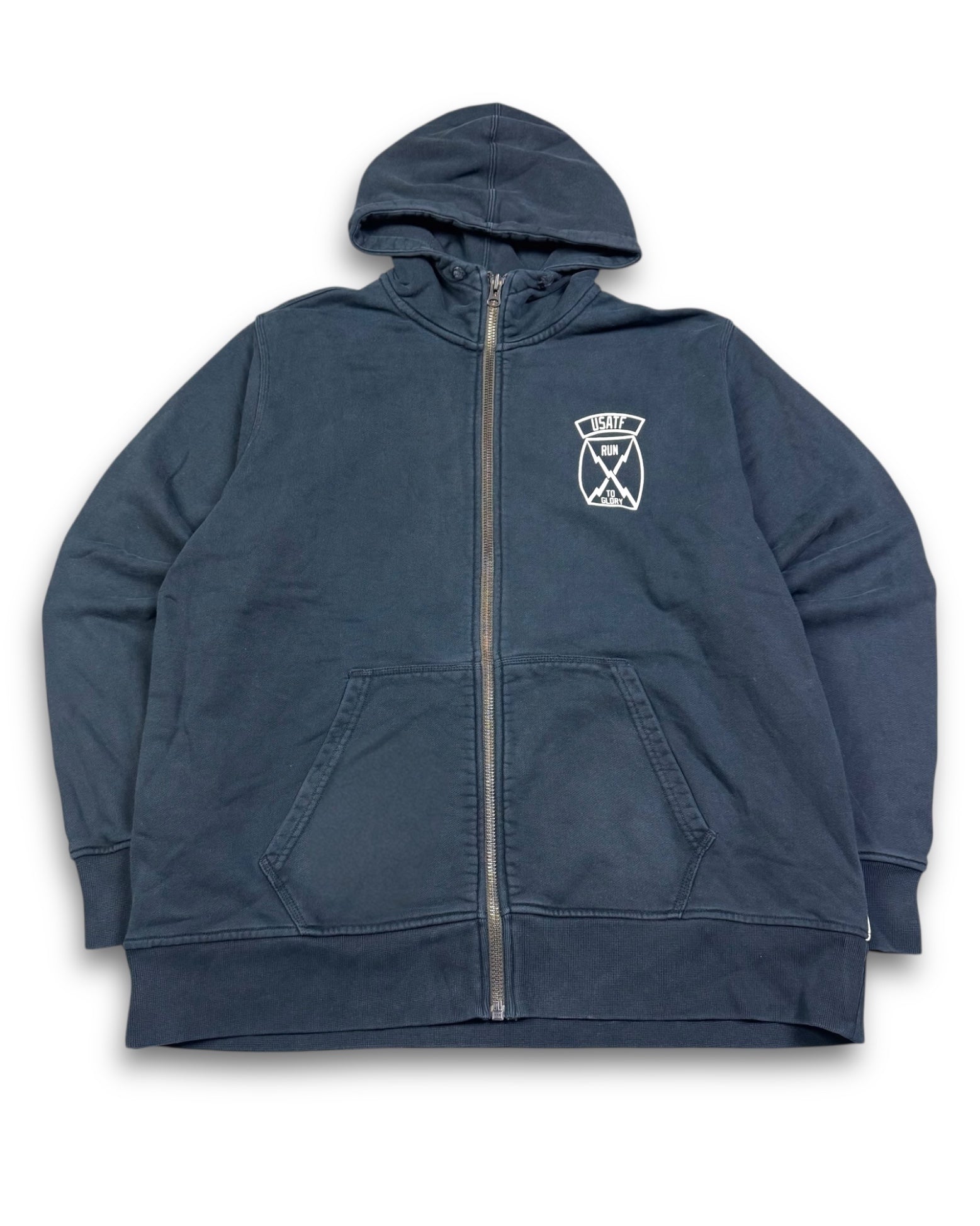 2000's Navy Zip Hoodie *rare (XXL)