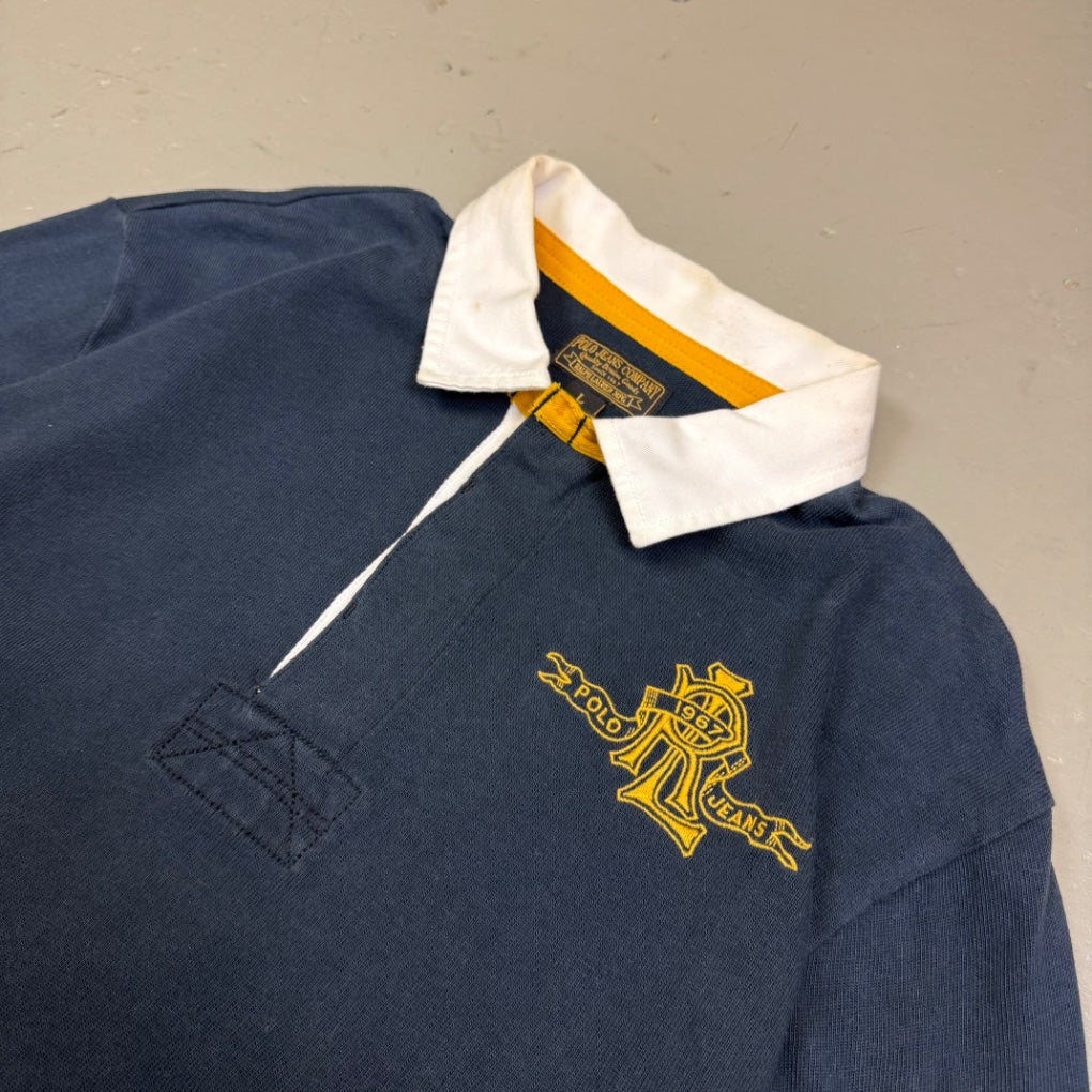 1990's Polo Jeans Co. Ralph Lauren Navy Longsleeve *rare (M)