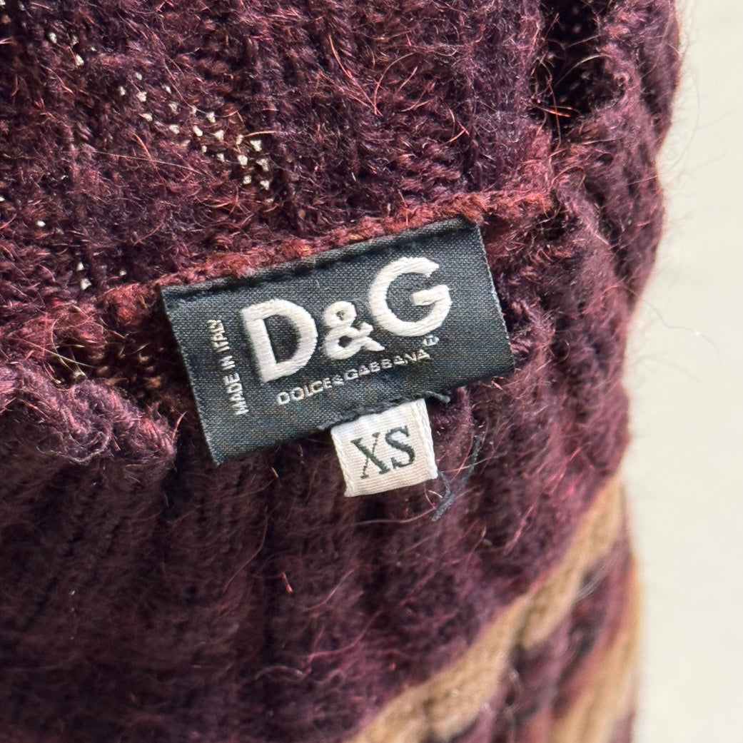 2000's Dolce & Gabbana Brown Longsleeve Women's *very rare (XS)