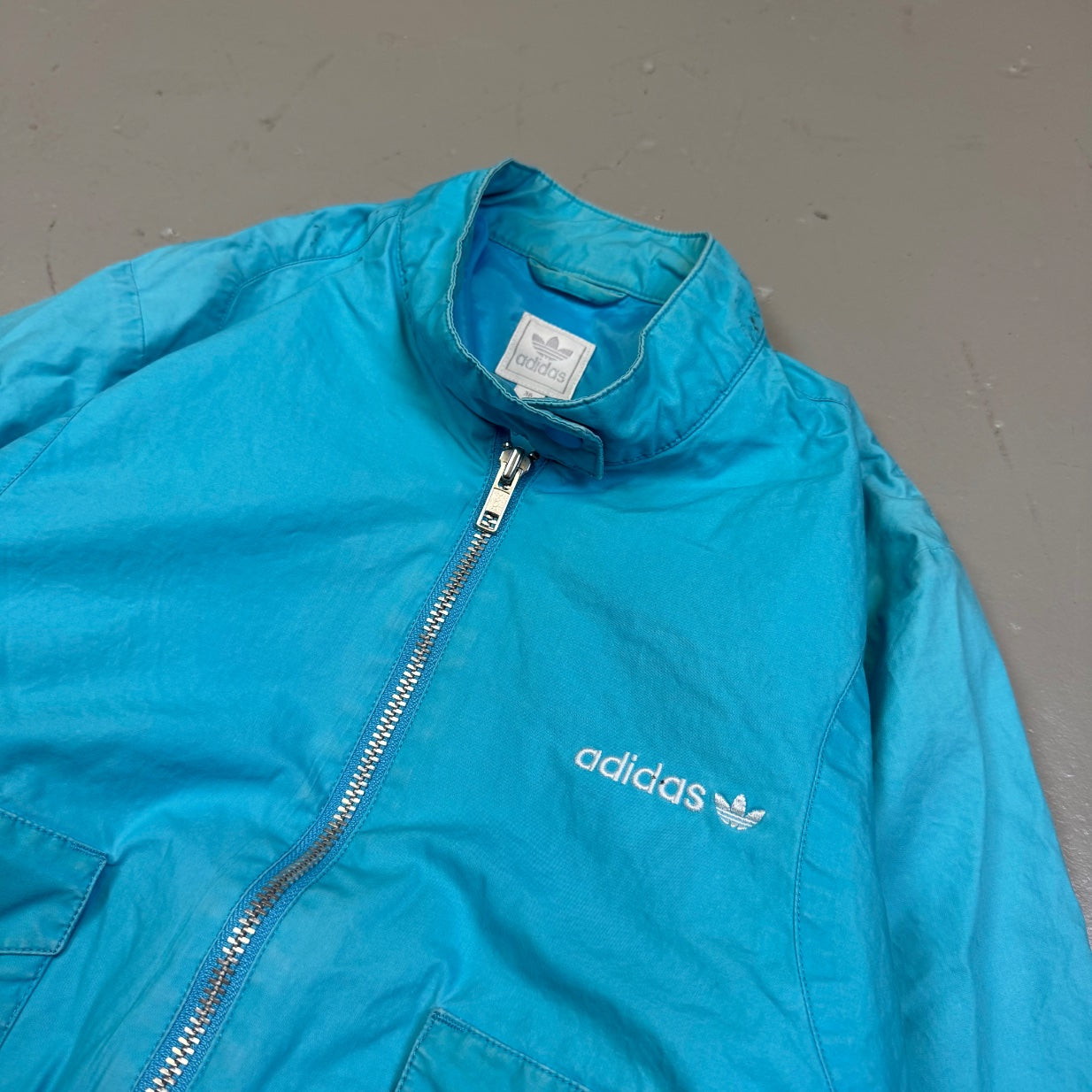 1990's Adidas Sky Blue Track Jacket Women‘s *very rare (XS)