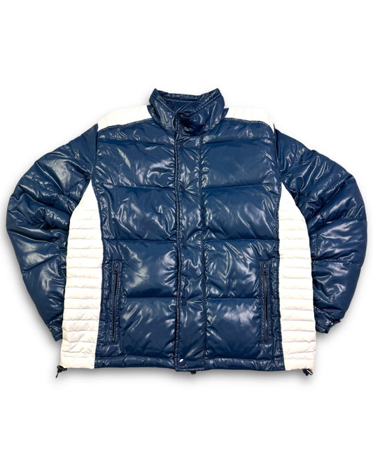 2000's Shiny Navy Puffer Jacket *rare (M)