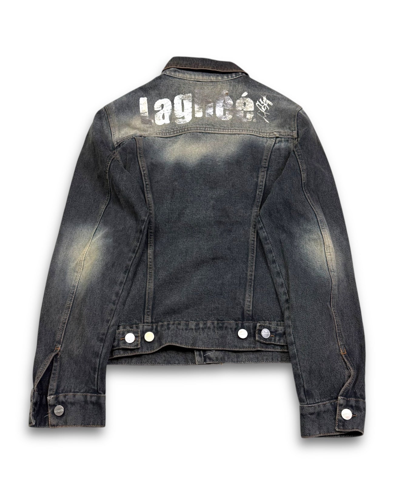 2000's Gray Denim Jacket *rare (M)